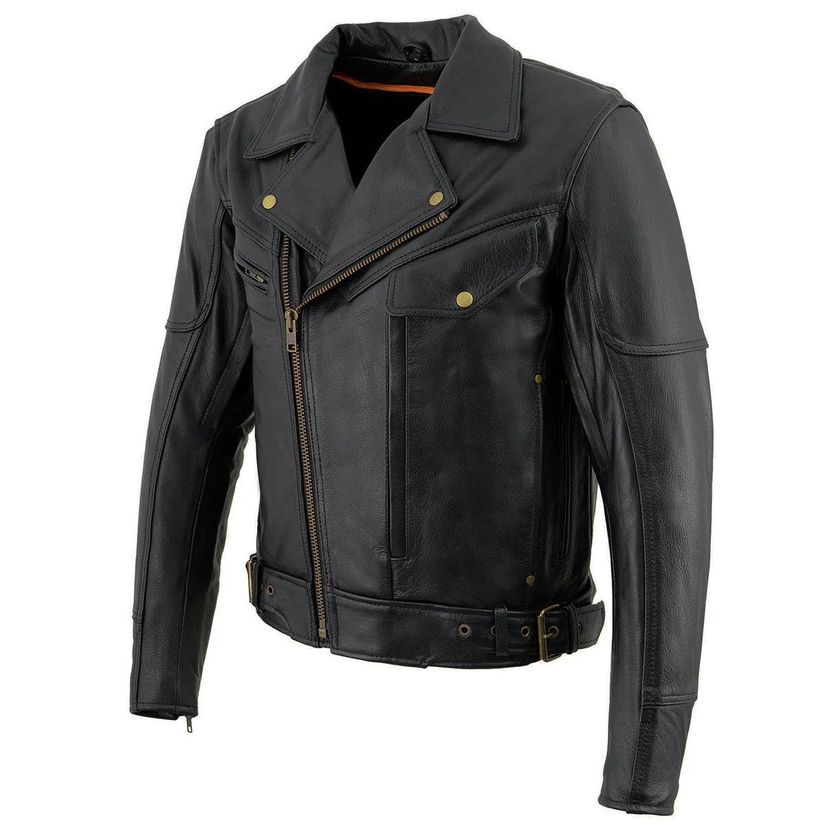 Milwaukee Leather LKM1770 Men's Black Premium Thick Leather Motorcycle Jacket Brando Style Biker Jacket - Image 14
