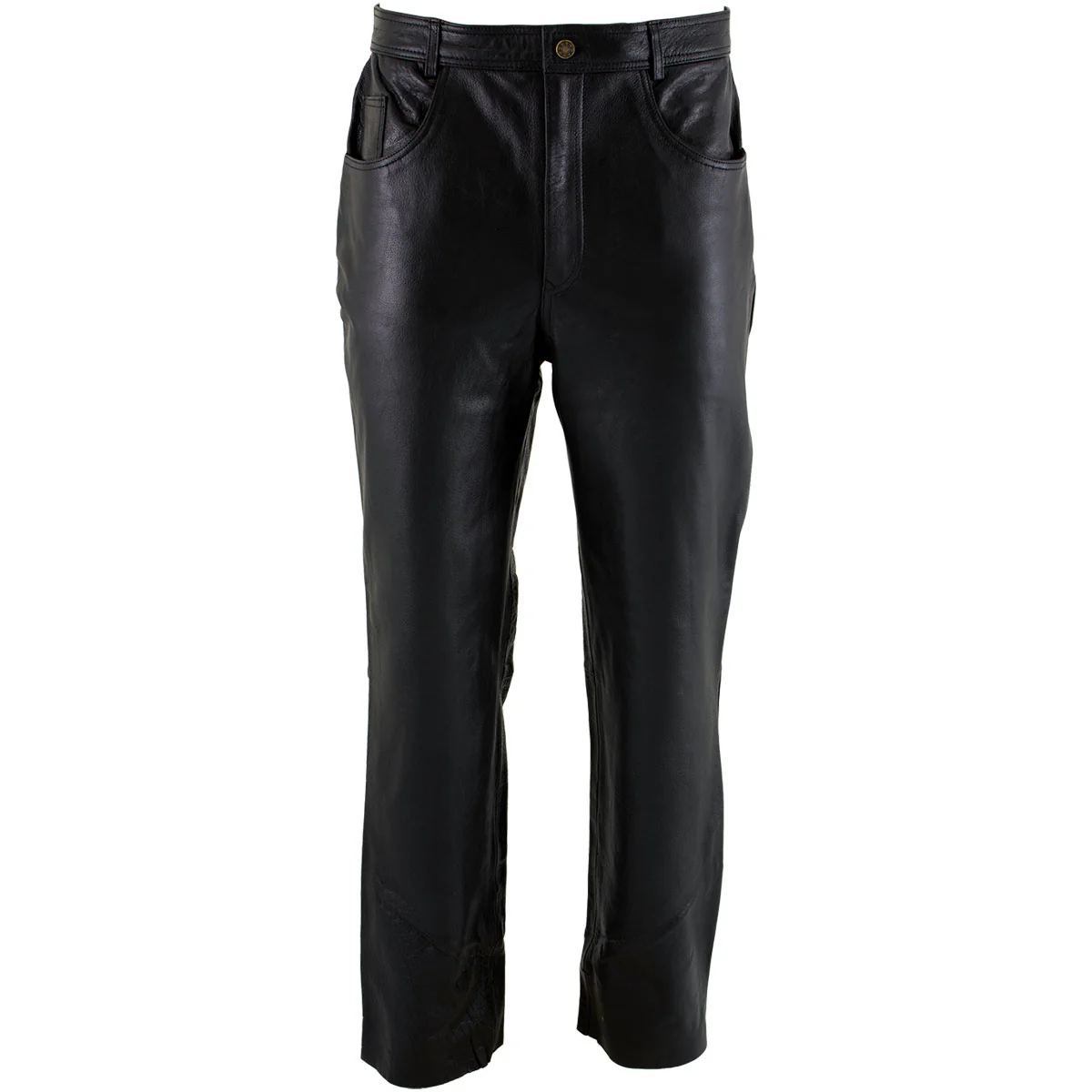 Milwaukee Leather LKM5716 Men's Classic Black Premium Leather Fitted Casual Biker Leather Pants - Image 9