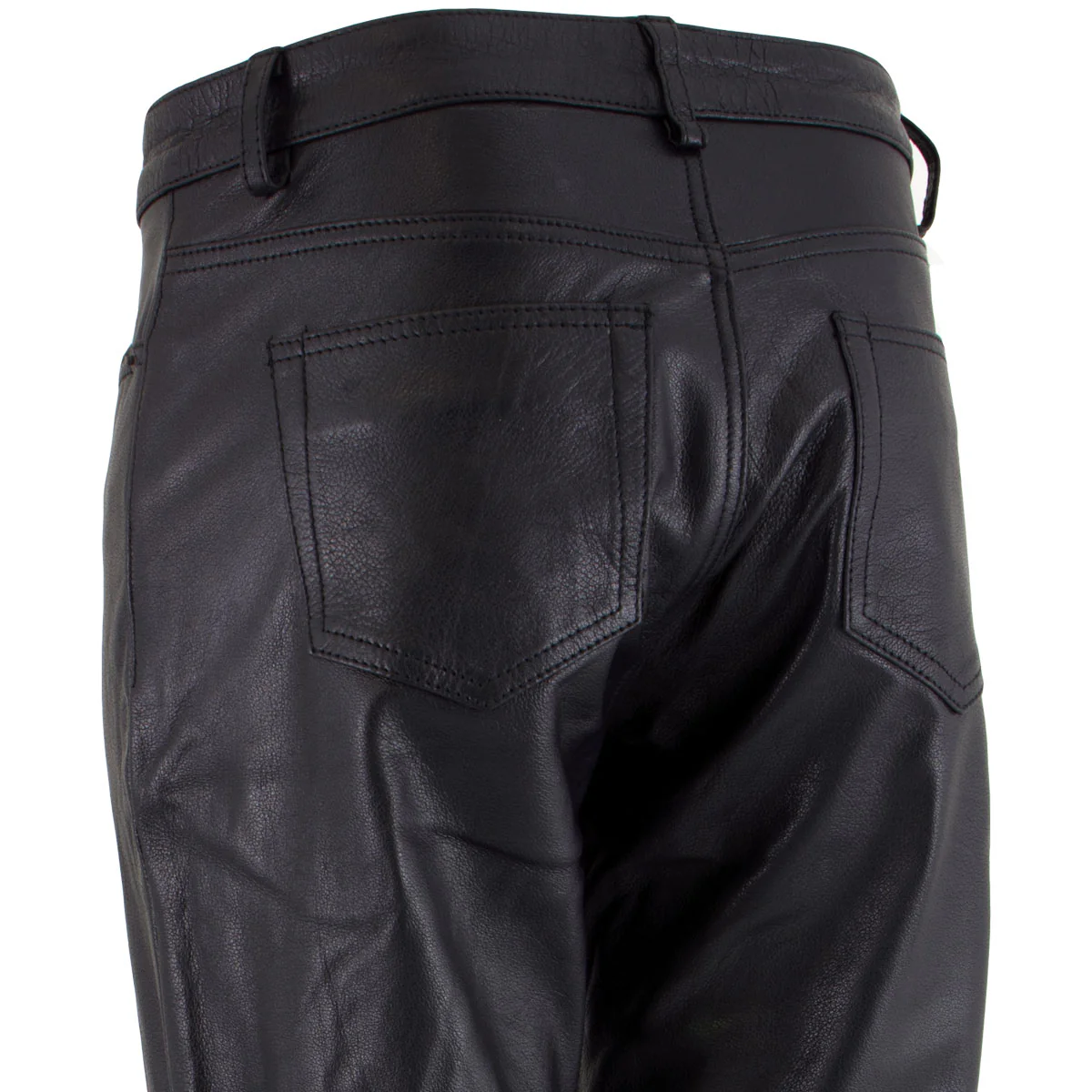 Milwaukee Leather LKM5719 Women's Black Buffalo Leather Motorcycle Riding Pants, Boot Cut, Unhemmed - Image 10