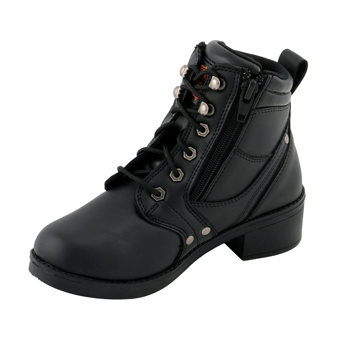 Milwaukee Leather MBK9265 Boys Black Lace-Up Boots with Side Zipper Entry - Image 5