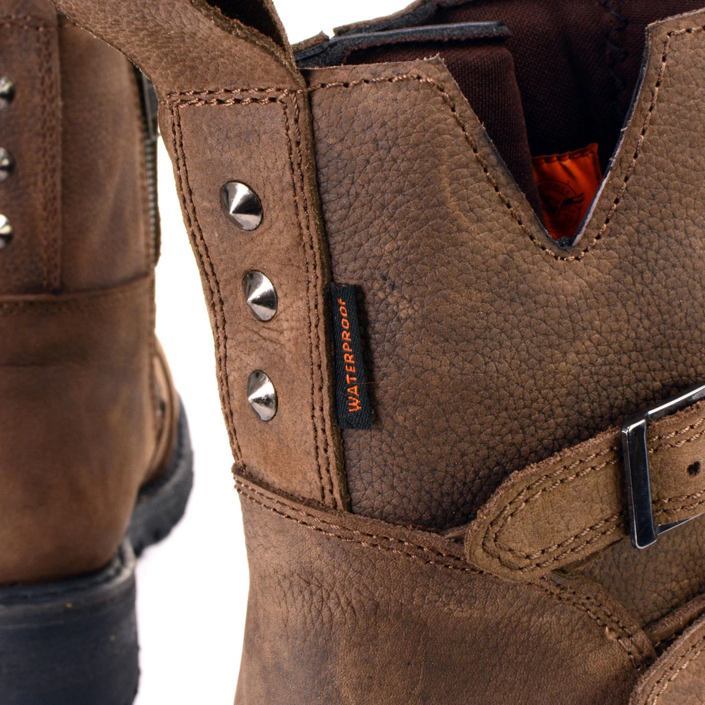 Milwaukee Leather MBL9306 Women's Premium Brown Leather Double Strap Motorcyle Riding Boots - Image 11