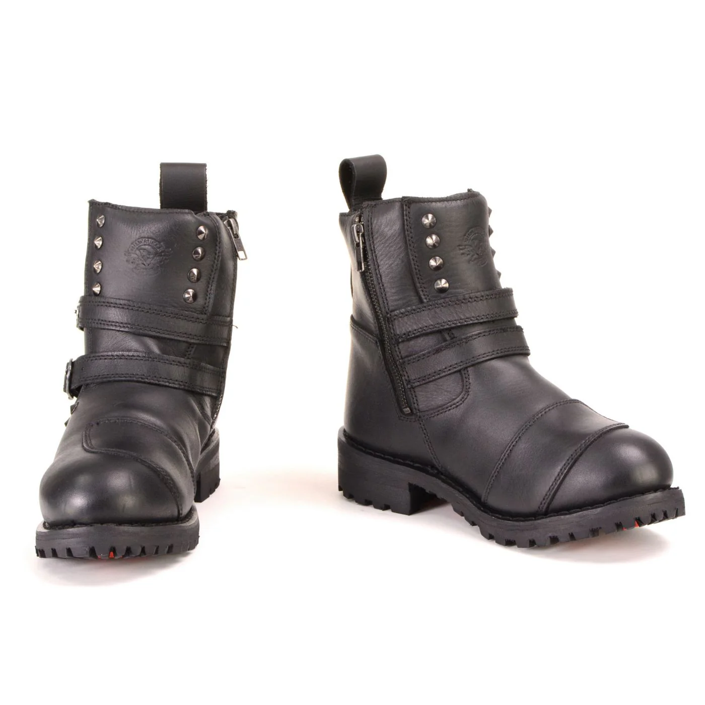 Milwaukee Leather Women's Premium Black Leather Double Strap Motorcycle Riding Boots MBL9307 - Image 2