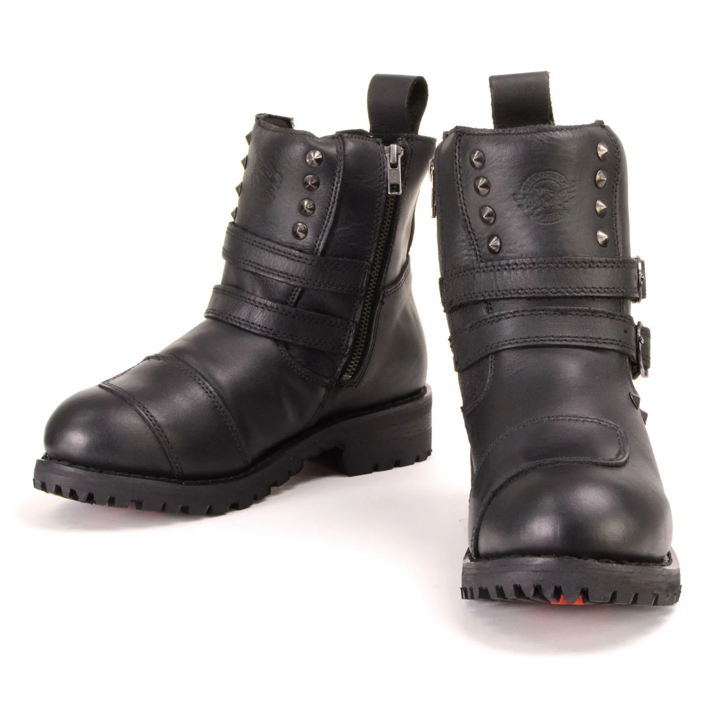 Milwaukee Leather Women's Premium Black Leather Double Strap Motorcycle Riding Boots MBL9307 - Image 3