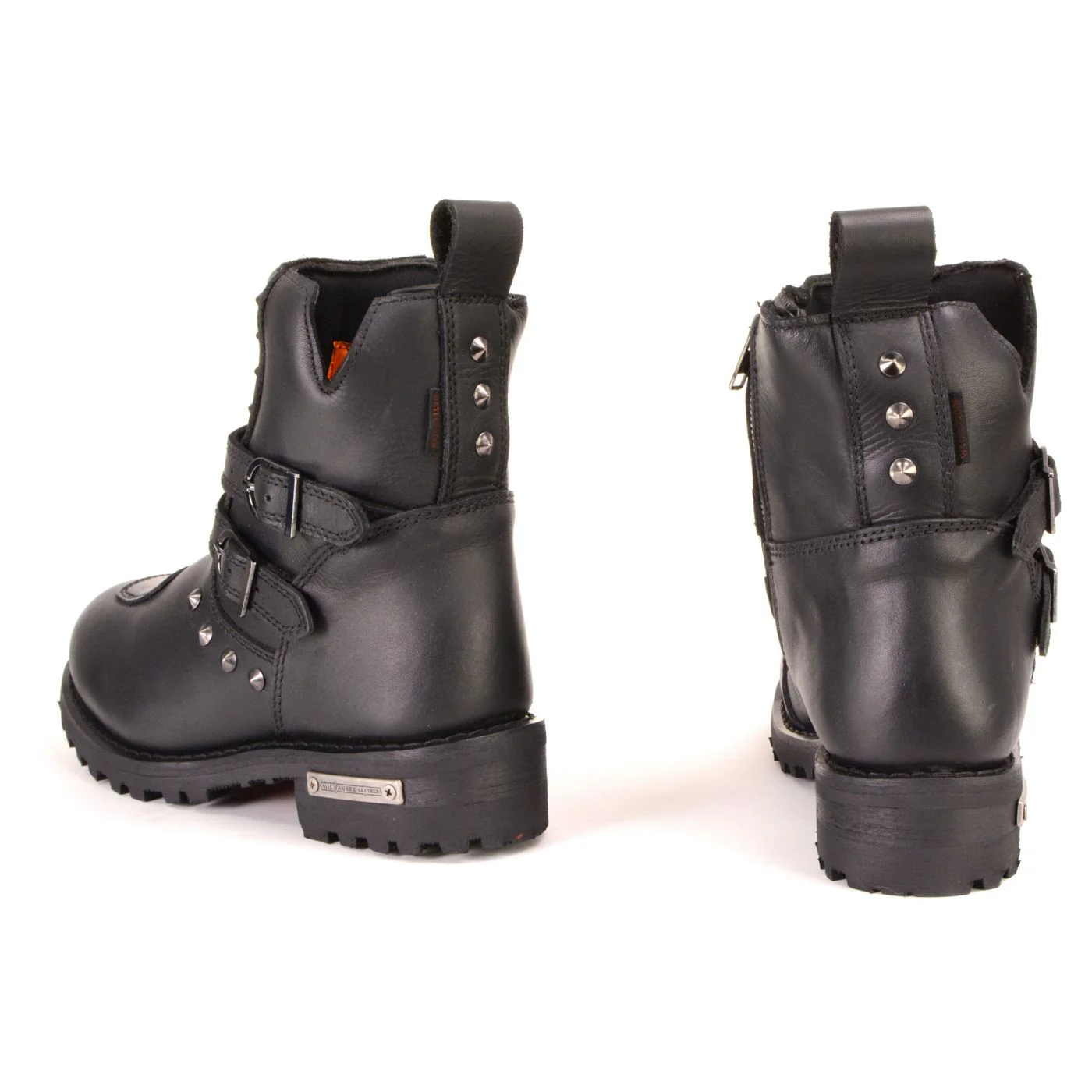 Milwaukee Leather Women's Premium Black Leather Double Strap Motorcycle Riding Boots MBL9307 - Image 6