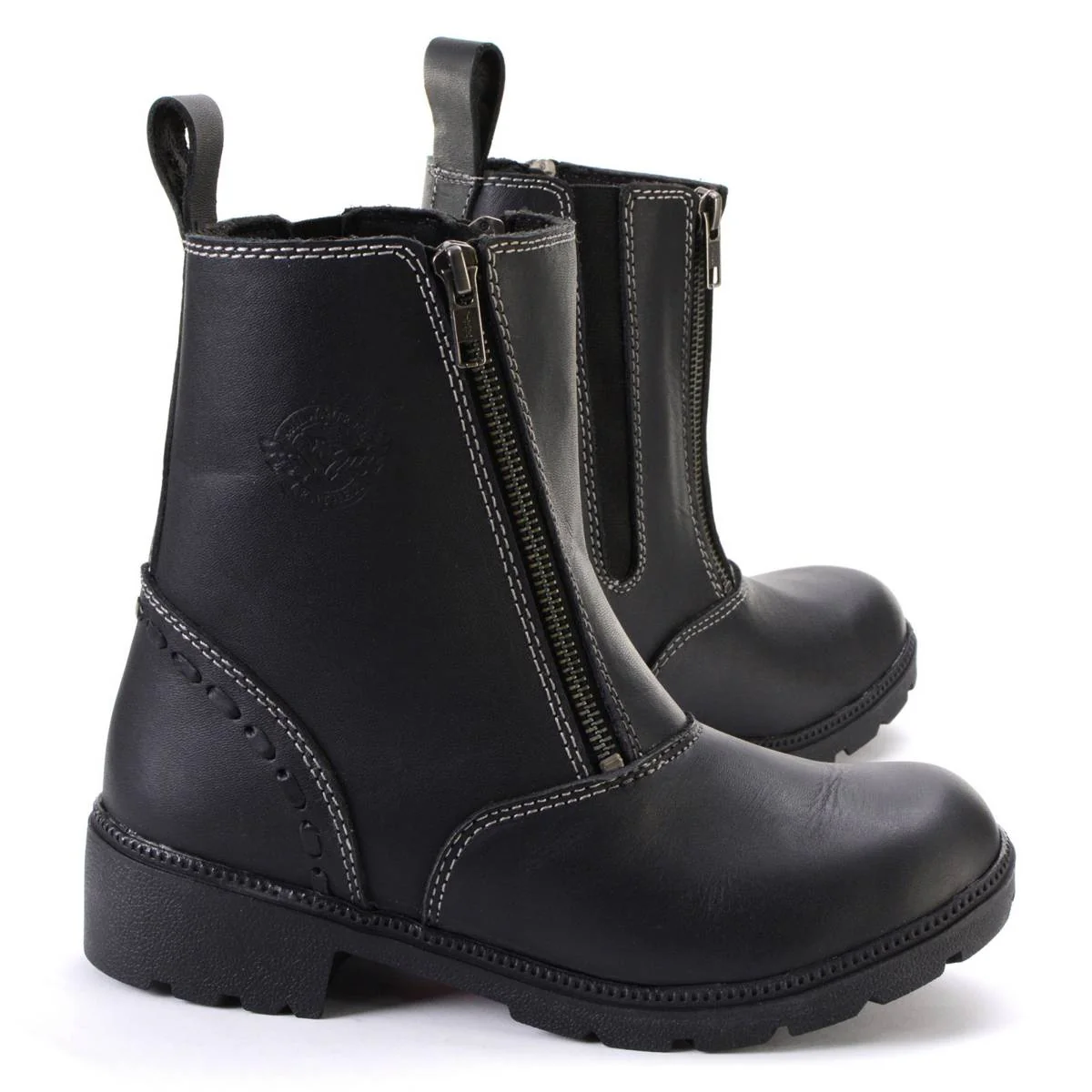 Milwaukee Leather MBL9327 Women's Black Leather Motorcycle Riding Boots with Dual Zipper Closure - Image 10