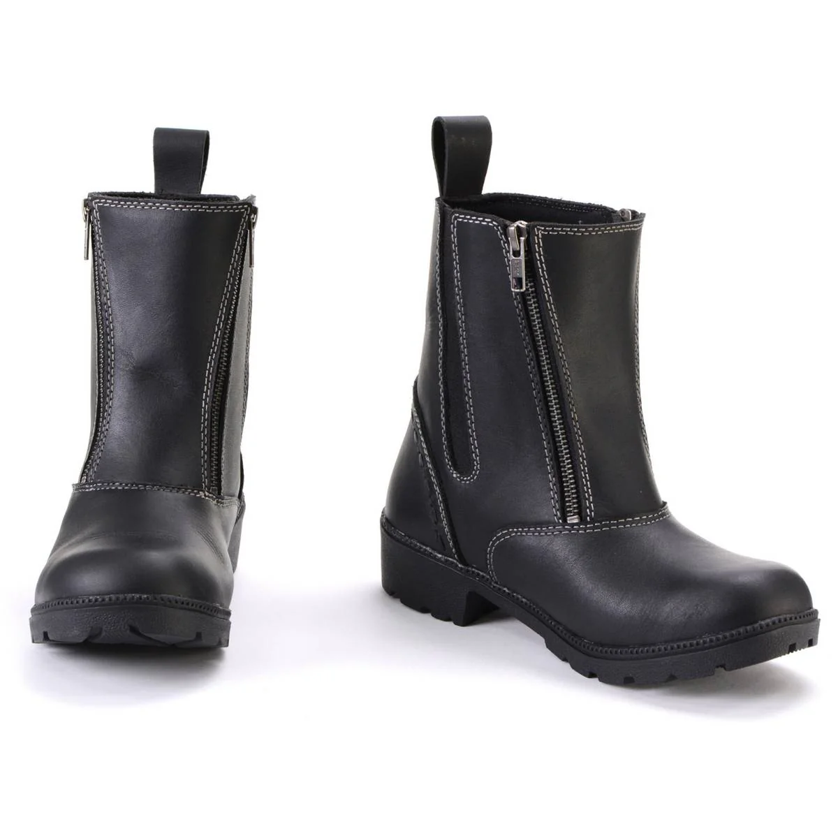 Milwaukee Leather MBL9327 Women's Black Leather Motorcycle Riding Boots with Dual Zipper Closure - Image 4