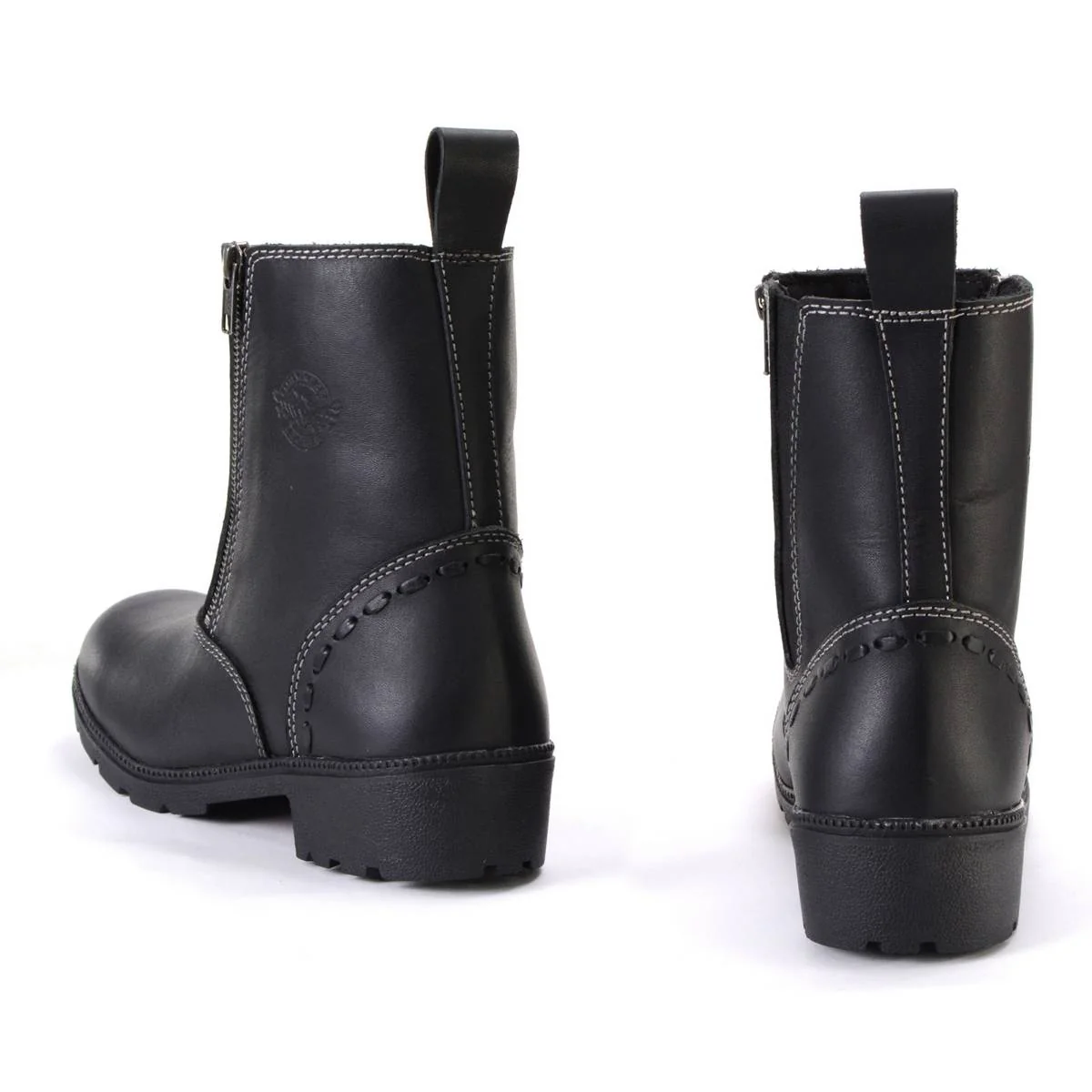 Milwaukee Leather MBL9327 Women's Black Leather Motorcycle Riding Boots with Dual Zipper Closure - Image 8