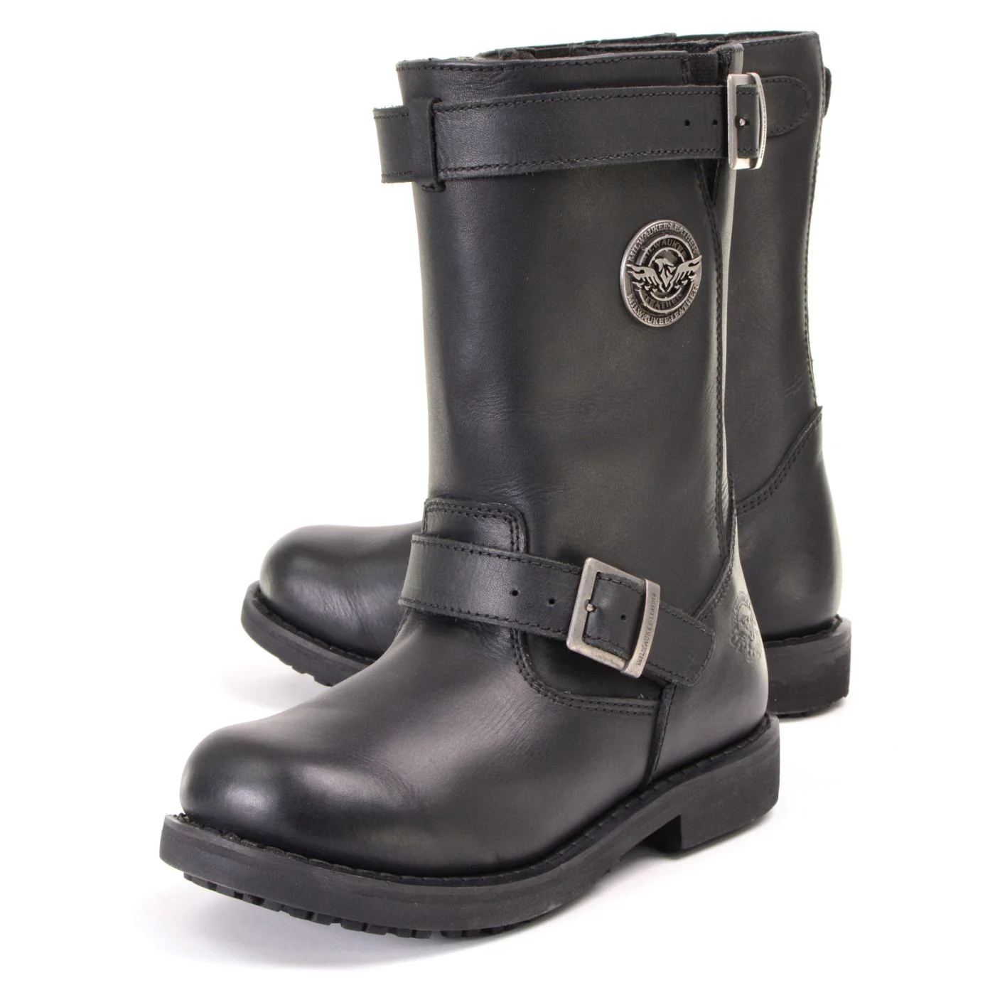 Milwaukee Leather MBL9359 Women's Black 11-Inch Classic Engineer Motorcycle Leather Boots - Image 4