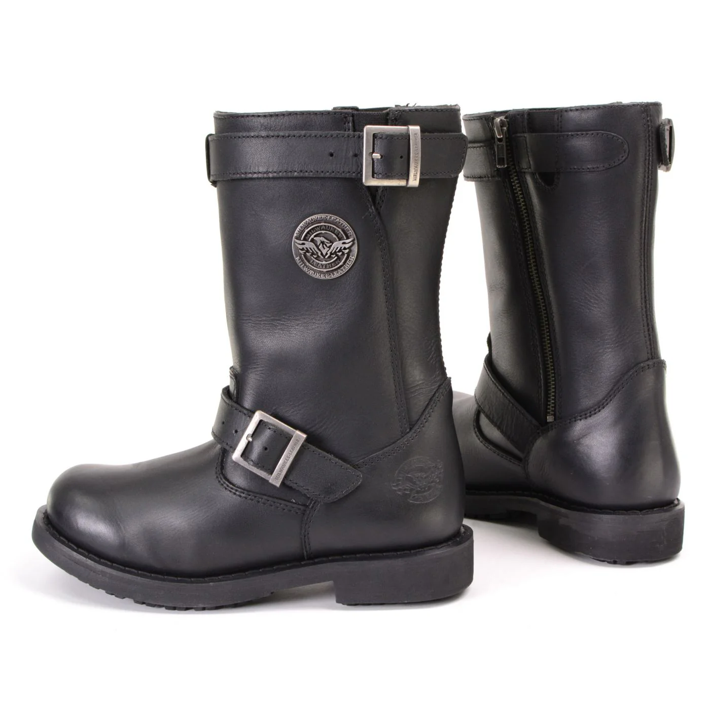 Milwaukee Leather MBL9359 Women's Black 11-Inch Classic Engineer Motorcycle Leather Boots - Image 5