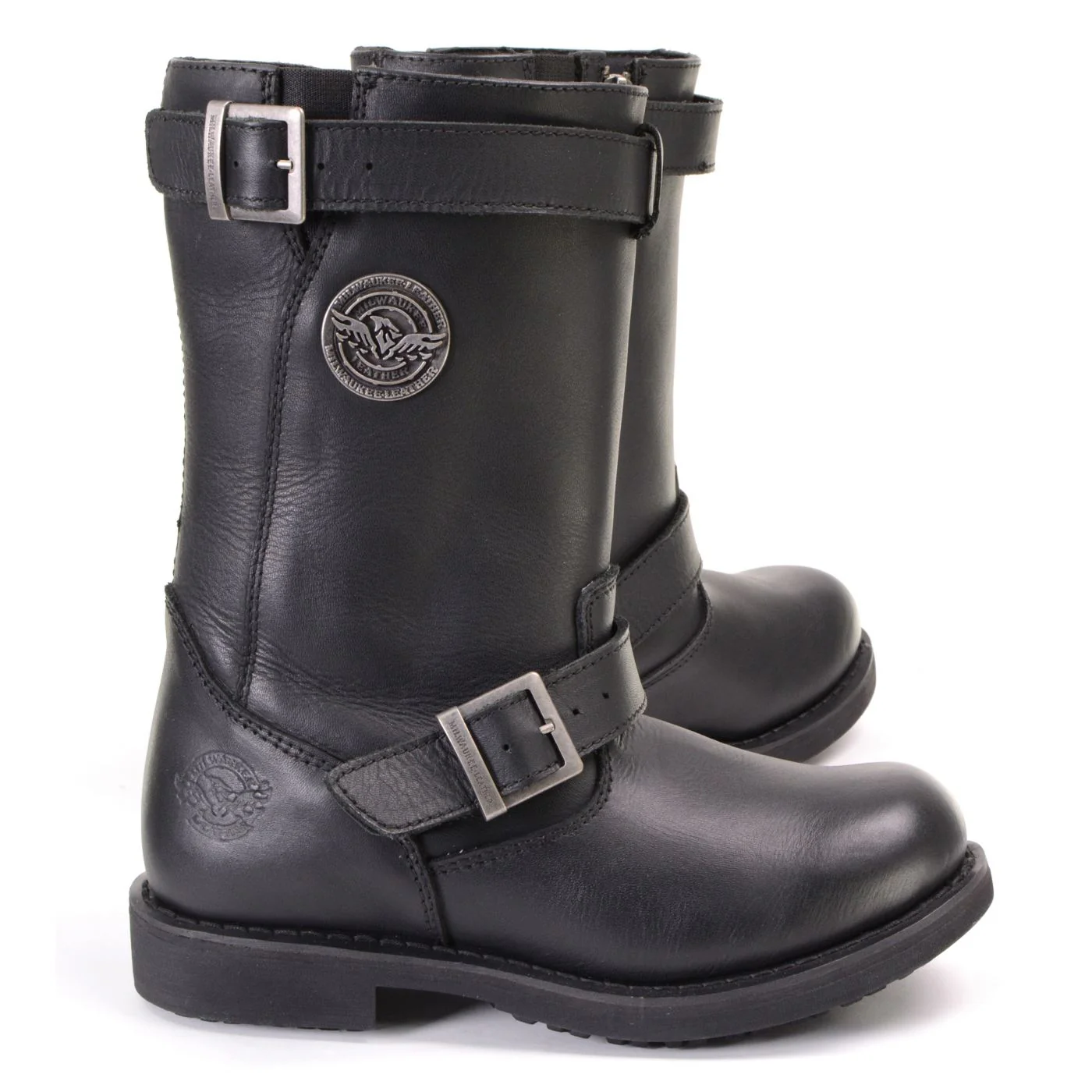 Milwaukee Leather MBL9359 Women's Black 11-Inch Classic Engineer Motorcycle Leather Boots - Image 8