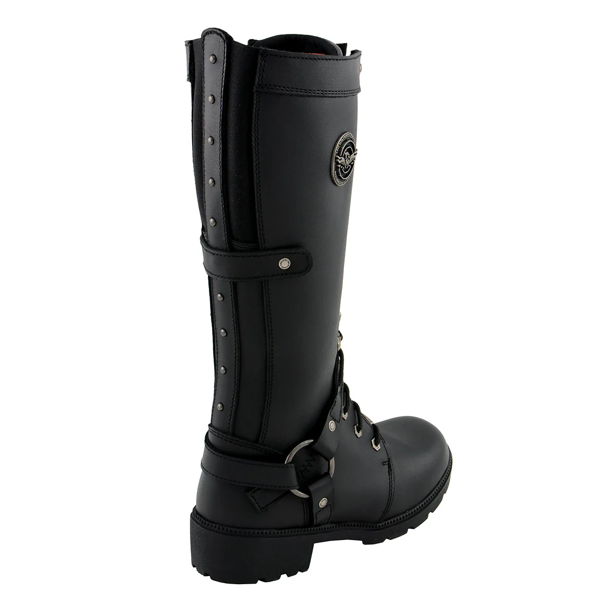 Milwaukee Leather MBL9380 Women's Black 'Jane' 15-inch Leather Combat Style Harness Motorcycle Boots - Image 8
