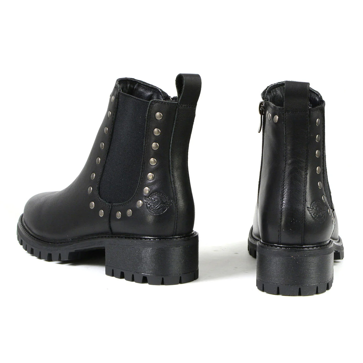 Milwaukee Leather MBL9457 Women's Premium Black Leather Fashion Ankle Booties with Rivets - Image 6