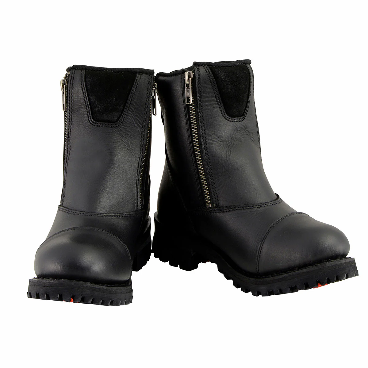 Milwaukee Leather MBM102W Men's Black Smooth Wide-Width Double Sided Zipper Entry Motorcycle Leather Boots - Image 2