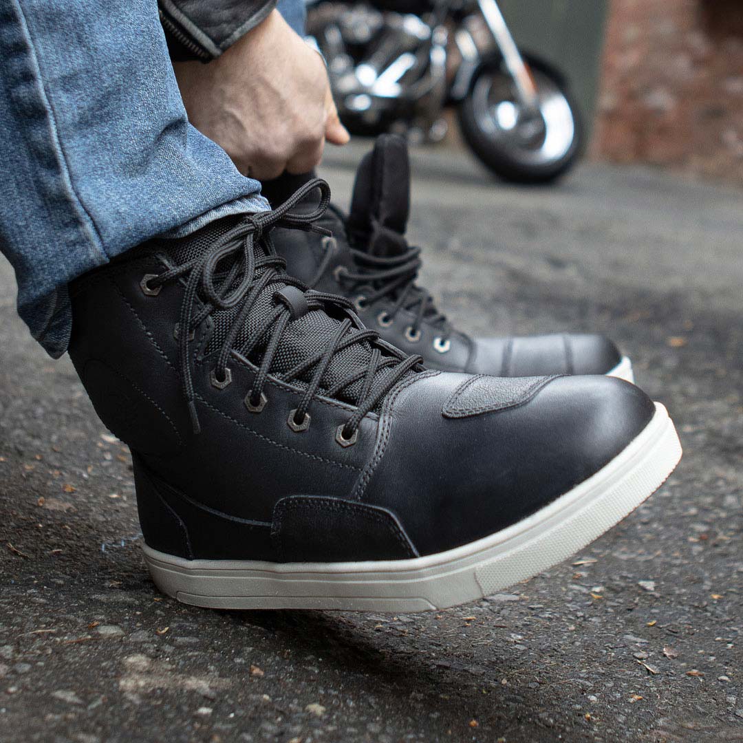 Milwaukee Leather MBM9002 Men's Black Leather Reinforced Street Biker Riding Shoes w/ Shift Protect Ankle Support - Image 6