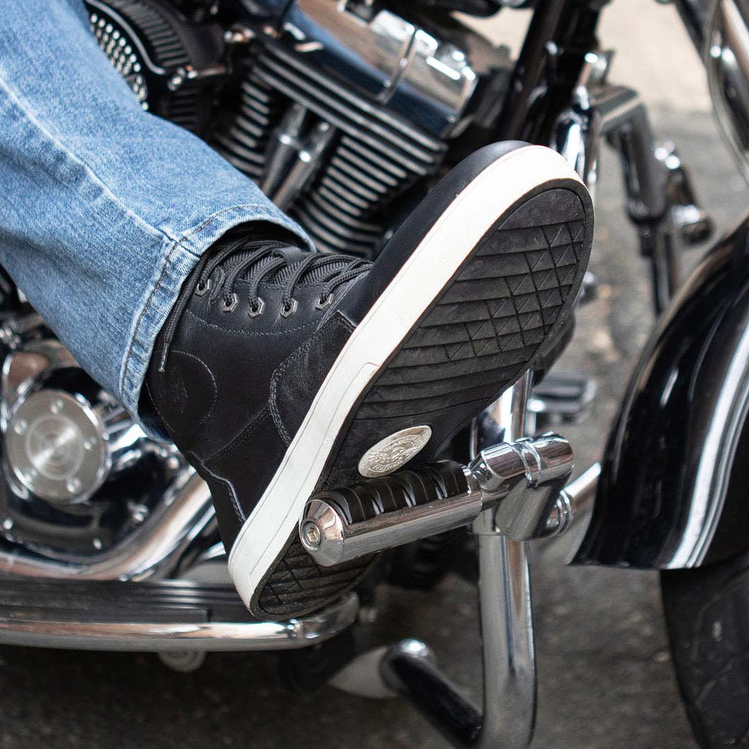 Milwaukee Leather MBM9002 Men's Black Leather Reinforced Street Biker Riding Shoes w/ Shift Protect Ankle Support - Image 7