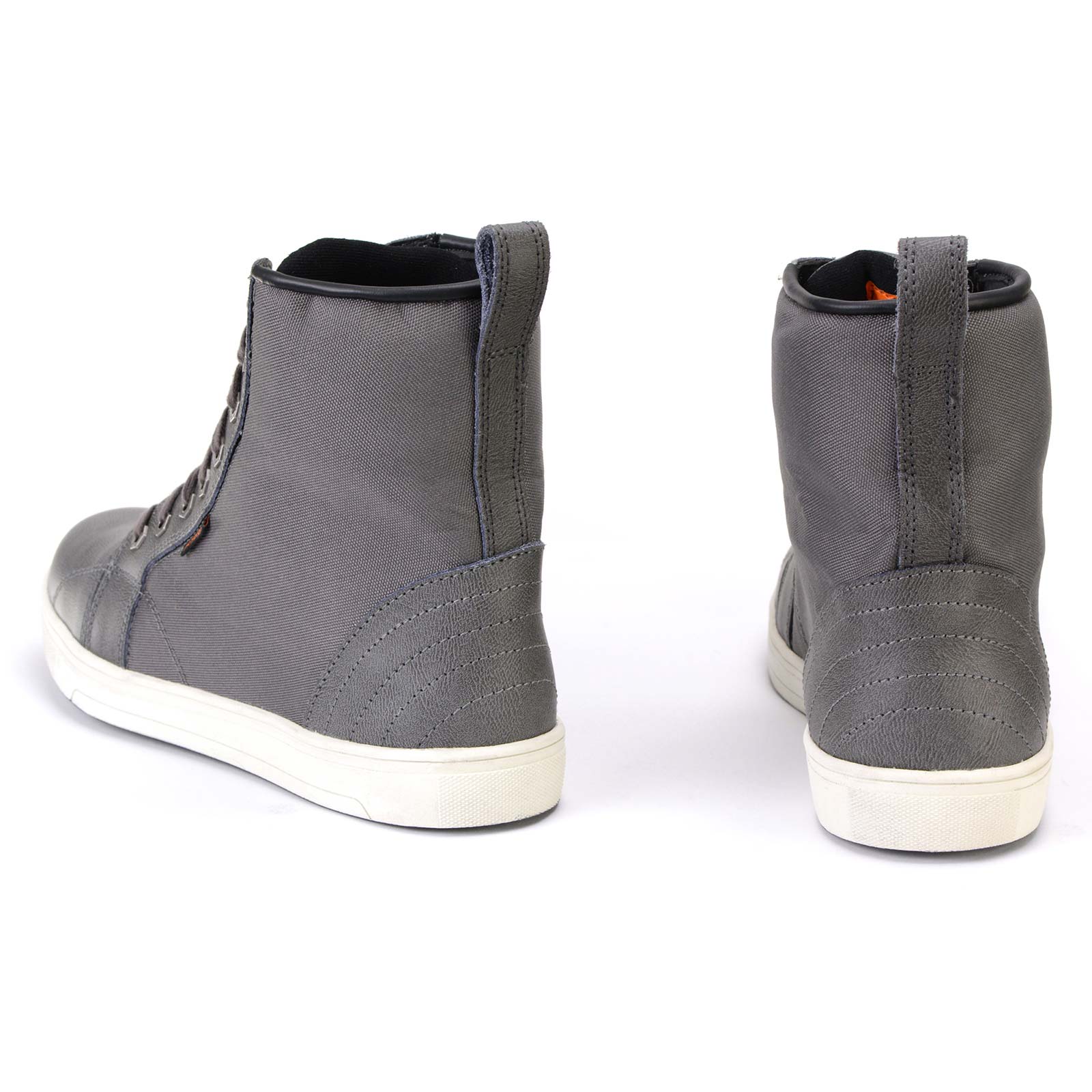 Milwaukee Leather MBM9003WP Men's Grey Leather and Canvas Reinforced Street Riding Waterproof Shoes with Ankle Support - Image 13