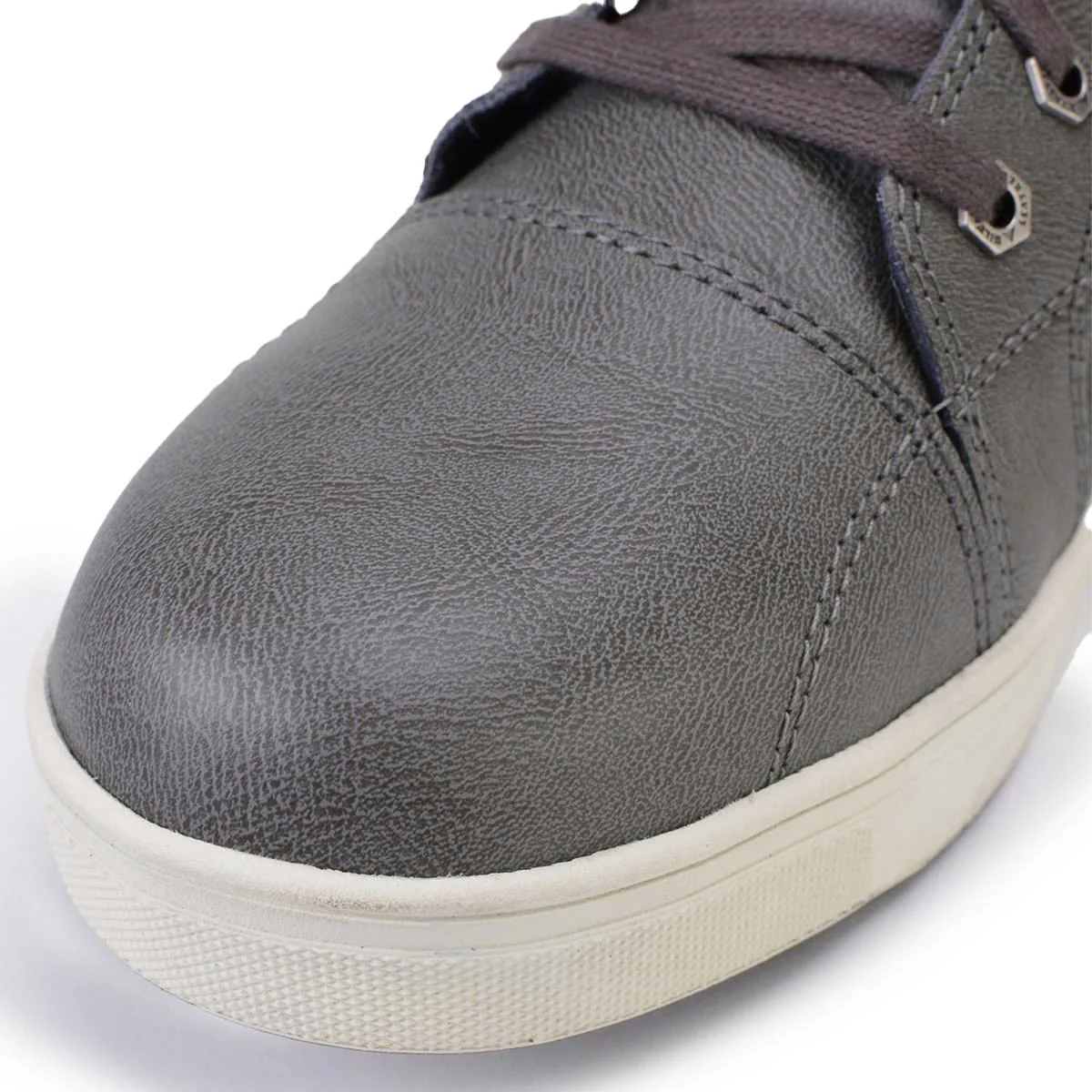 Milwaukee Leather MBM9003WP Men's Grey Leather and Canvas Reinforced Street Riding Waterproof Shoes with Ankle Support - Image 7