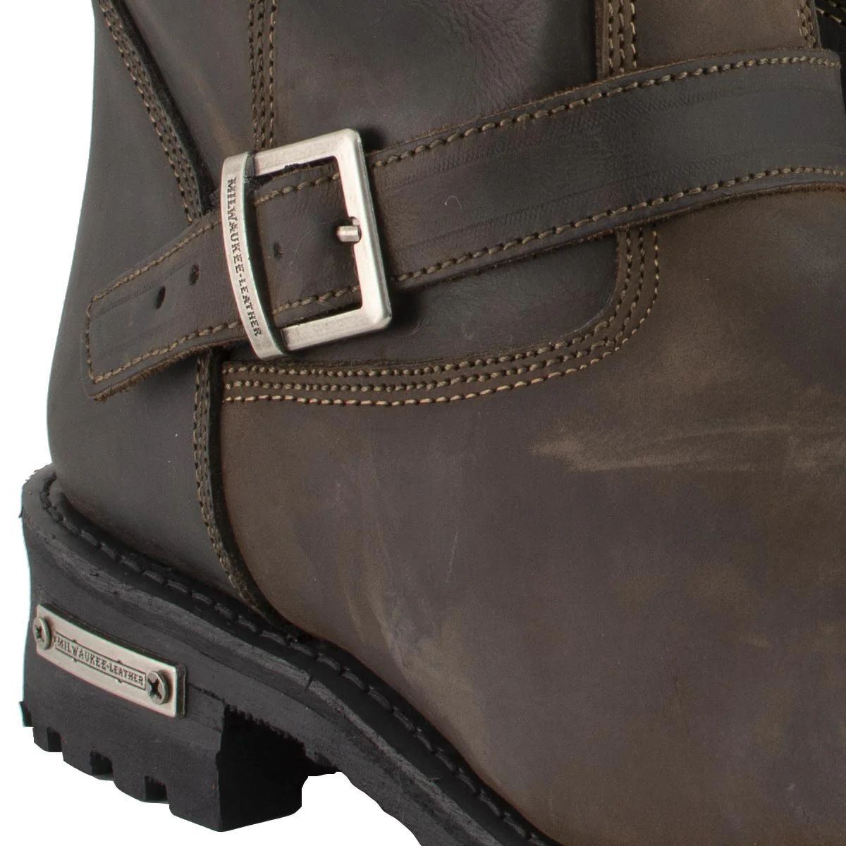 Milwaukee Leather MBM9063 Men's Classic Distressed Brown Leather Motorcycle Engineer Riding Biker Boots - Image 11