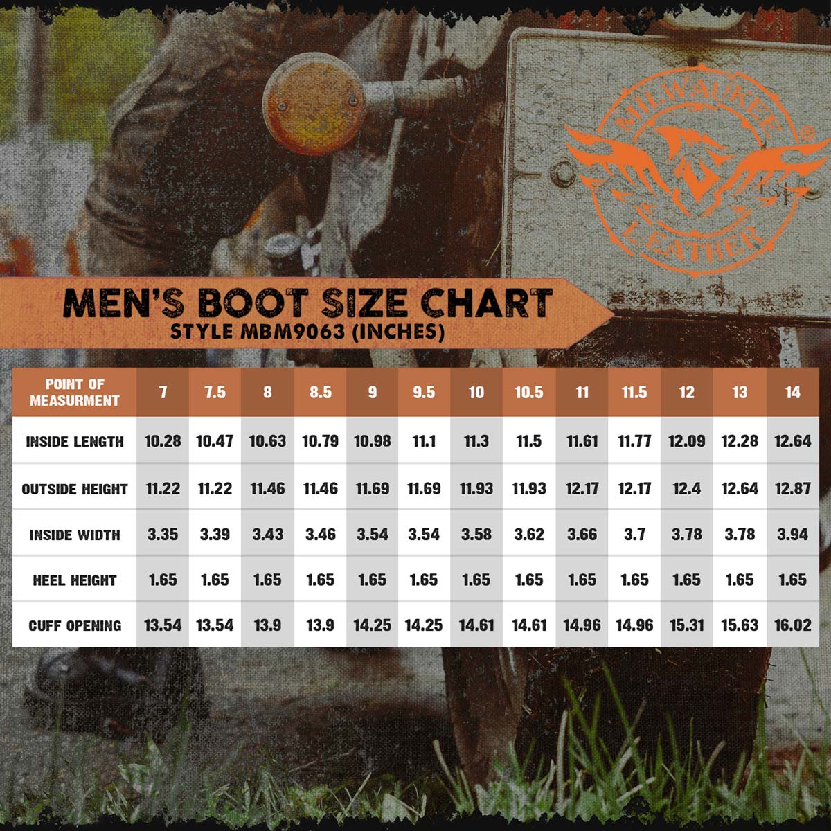 Milwaukee Leather MBM9063 Men's Classic Distressed Brown Leather Motorcycle Engineer Riding Biker Boots - Image 3