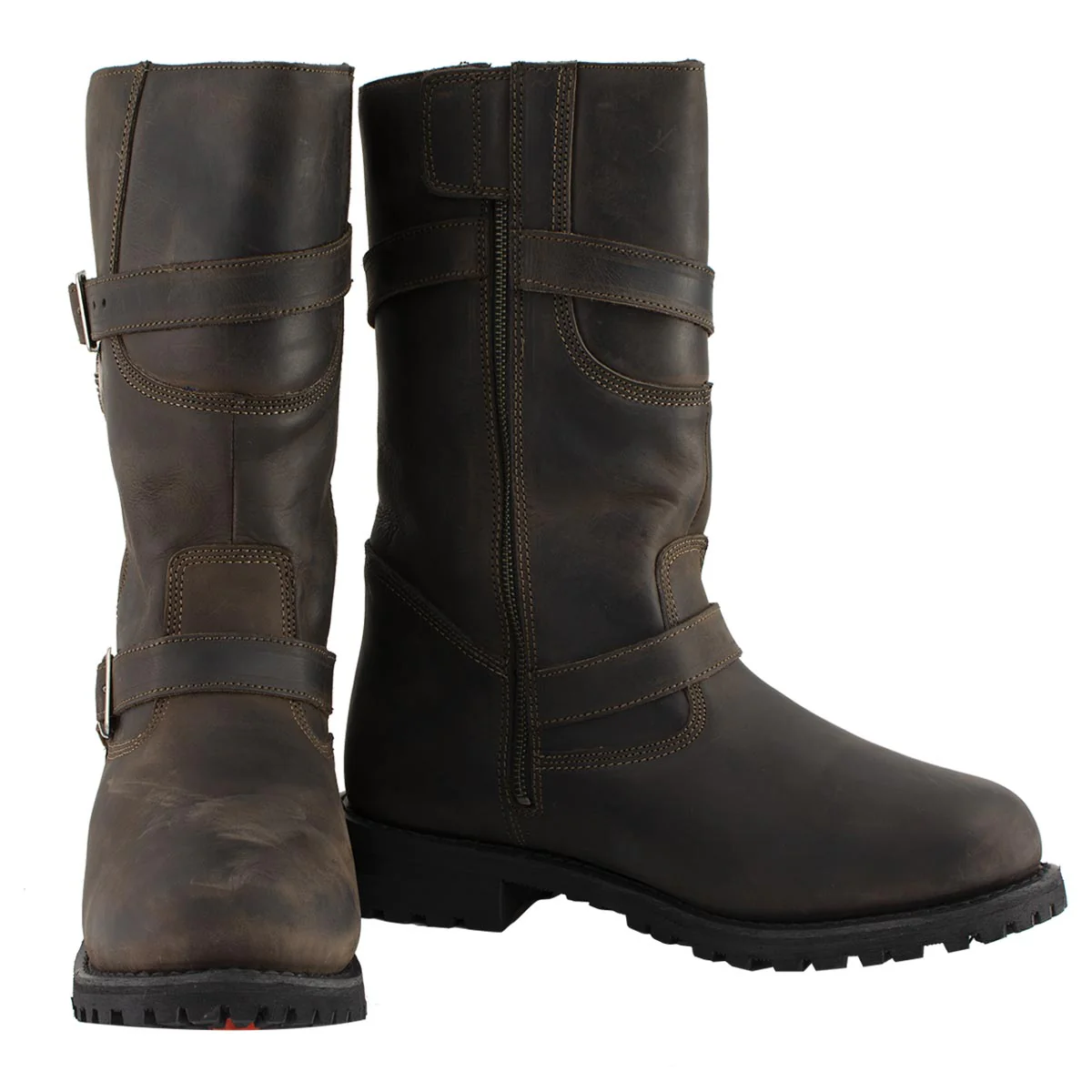 Milwaukee Leather MBM9063 Men's Classic Distressed Brown Leather Motorcycle Engineer Riding Biker Boots - Image 4