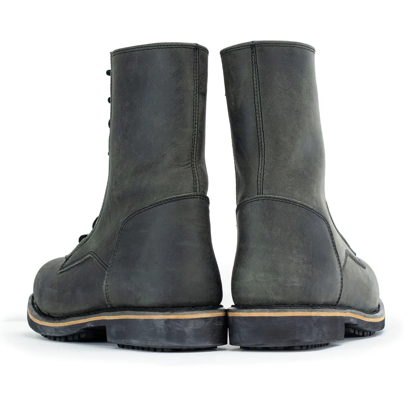 Milwaukee Leather MBM9065 Men's Antique Black Lace-Up High-Rise Boots - Image 5