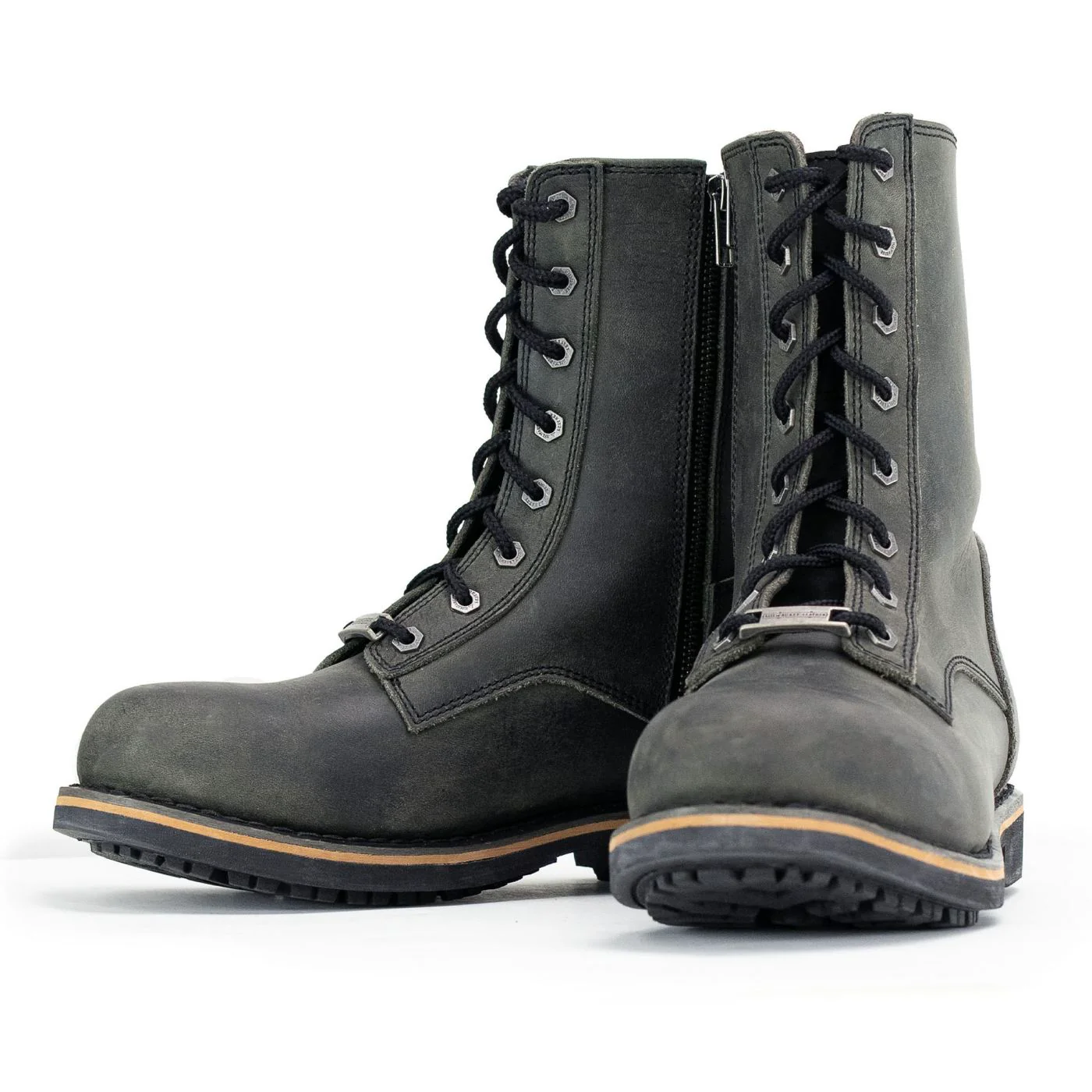 Milwaukee Leather MBM9065 Men's Antique Black Lace-Up High-Rise Boots - Image 8