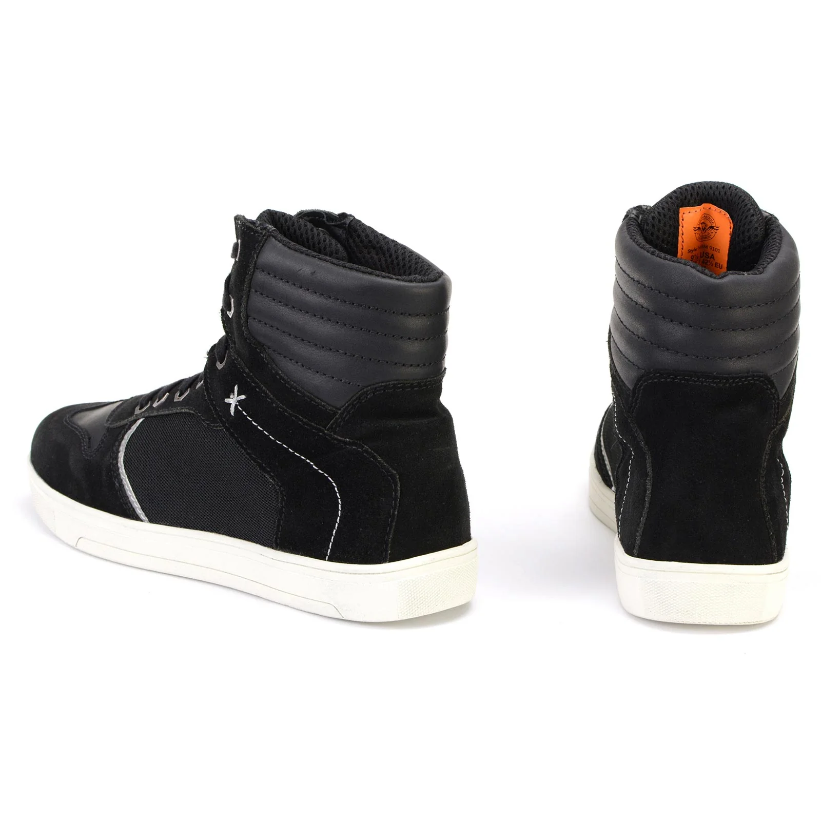 Milwaukee Leather MBM9101 Men's Black Leather and Suede Reinforced Street Riding Shoes with Ankle Support - Image 9
