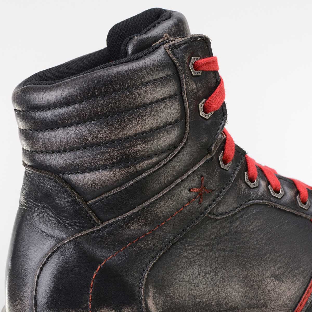 Milwaukee Leather MBM9103 Men's Vintage Leather Brown w/ Red Laces High-Top Reinforced Street Riding Casual Shoes - Image 9