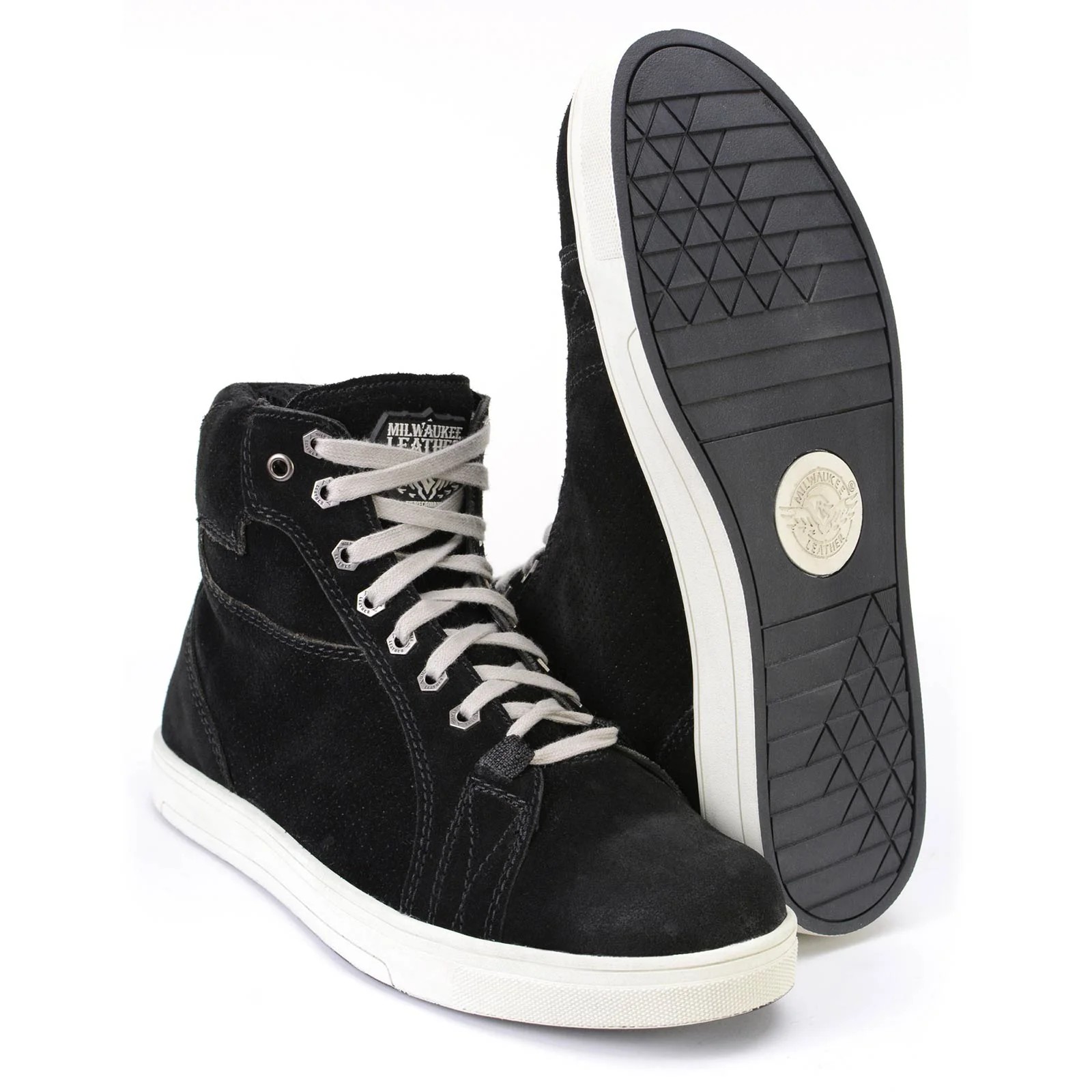 Milwaukee Leather MBM9106 Men's Premium Black Suede Leather Reinforced Street Riding Shoes w/ Ankle Support - Image 4