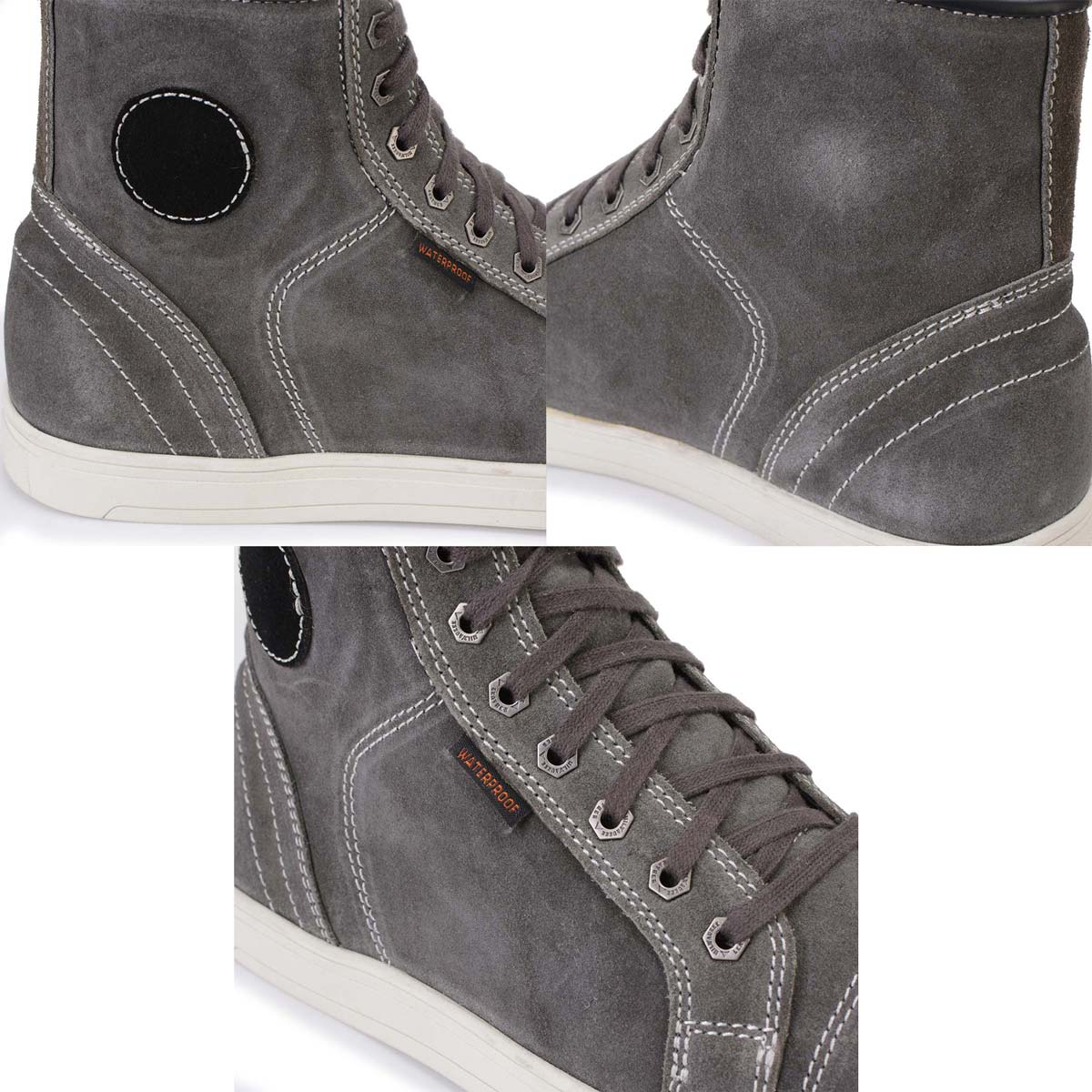 Milwaukee Leather MBM9109 Men's Grey Suede Leather Reinforced Street Riding Waterproof Shoes w/ Ankle Support - Image 10