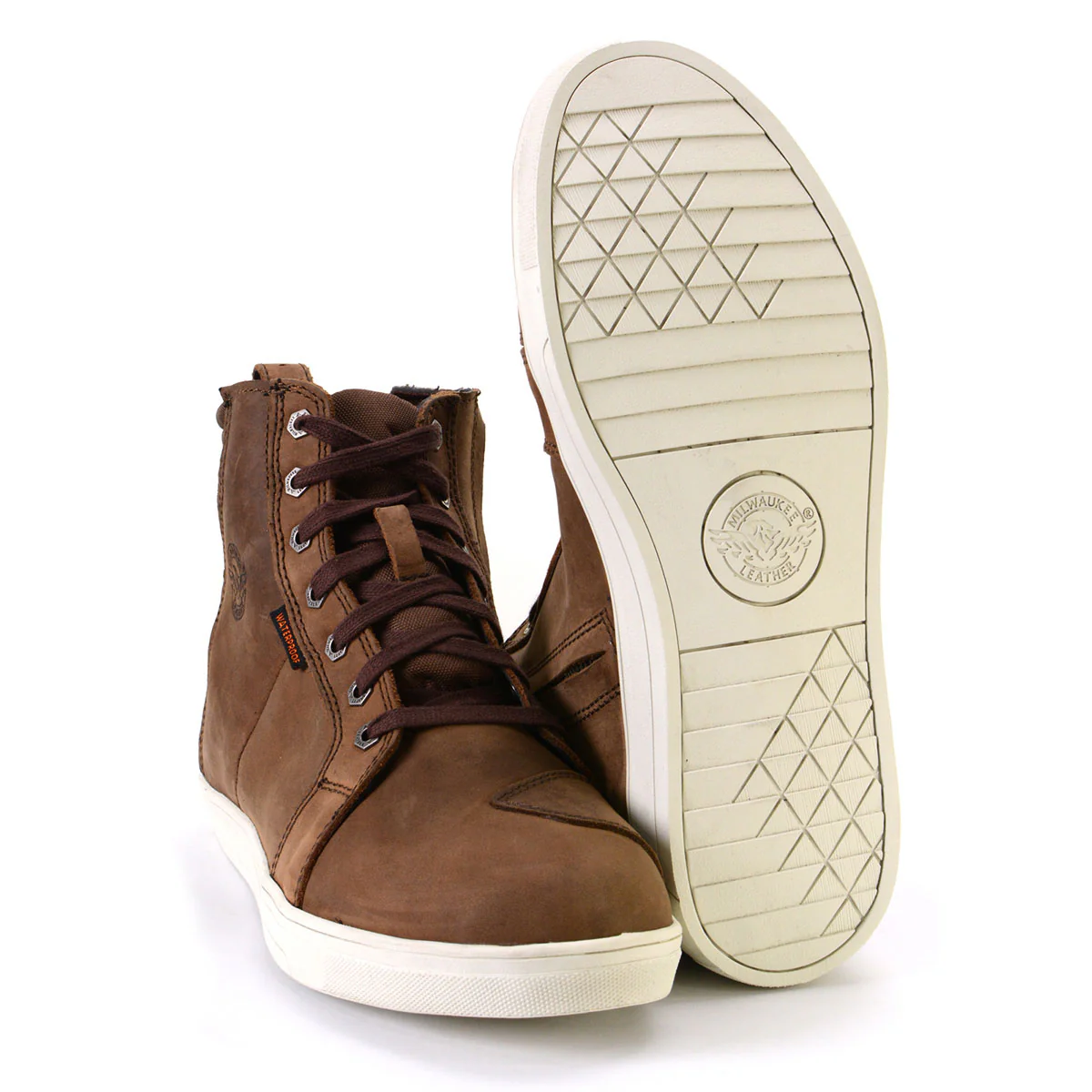 Milwaukee Leather MBM9113 Men's Brown Waterproof Leather Motorcycle Reinforced Riding Shoes w/ Ankle Support - Image 10