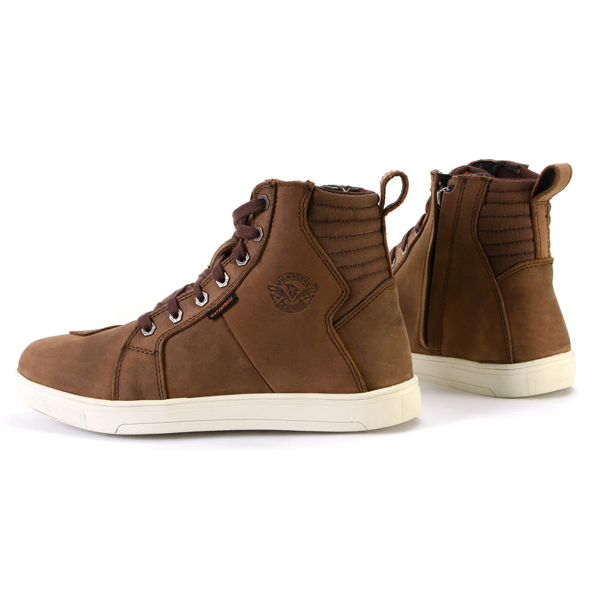 Milwaukee Leather MBM9113 Men's Brown Waterproof Leather Motorcycle Reinforced Riding Shoes w/ Ankle Support - Image 12