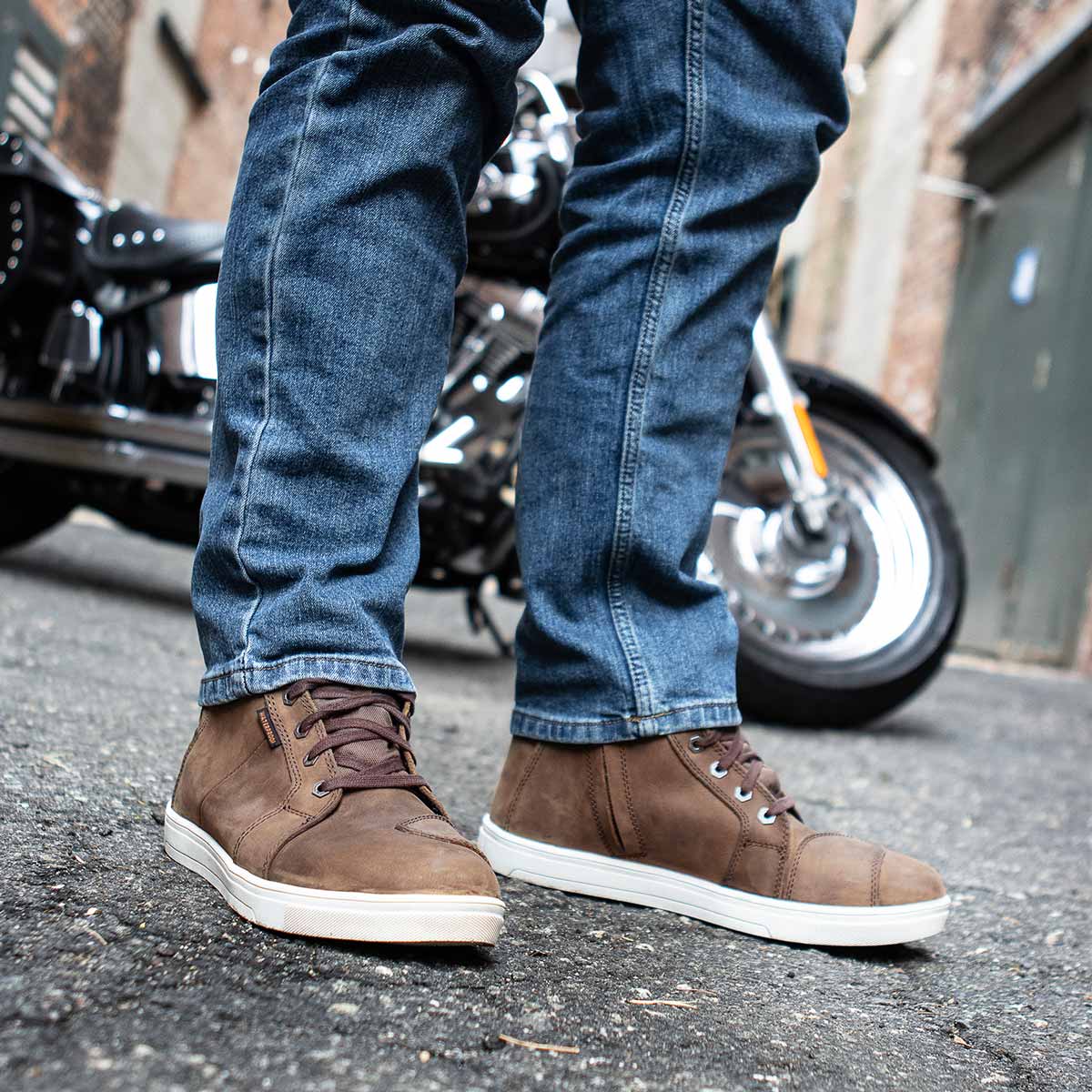 Milwaukee Leather MBM9113 Men's Brown Waterproof Leather Motorcycle Reinforced Riding Shoes w/ Ankle Support - Image 4