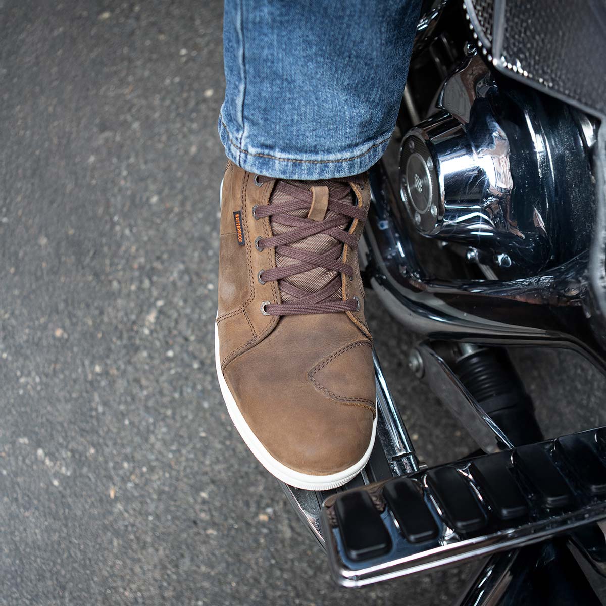 Milwaukee Leather MBM9113 Men's Brown Waterproof Leather Motorcycle Reinforced Riding Shoes w/ Ankle Support - Image 7