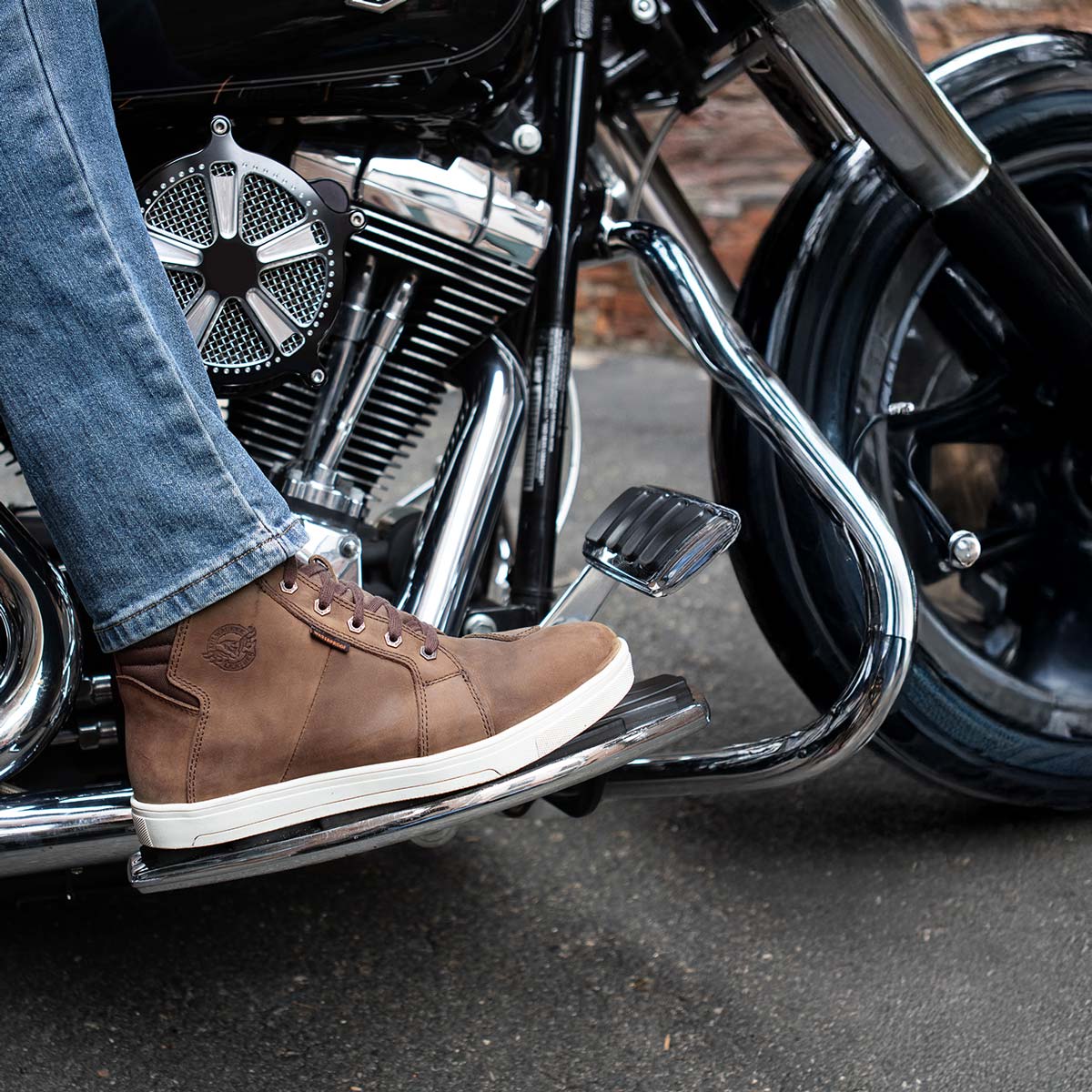 Milwaukee Leather MBM9113 Men's Brown Waterproof Leather Motorcycle Reinforced Riding Shoes w/ Ankle Support - Image 8