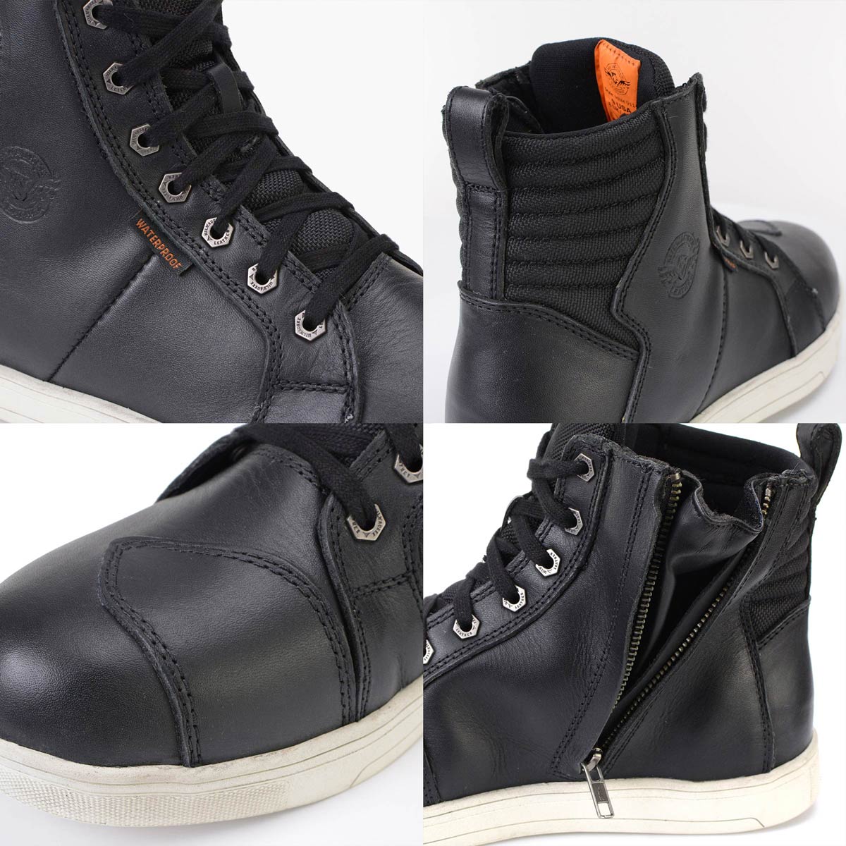 Milwaukee Leather MBM9114 Men's Black Waterproof Leather Street Riding Shoes with Shift Protection and Ankle Support - Image 11