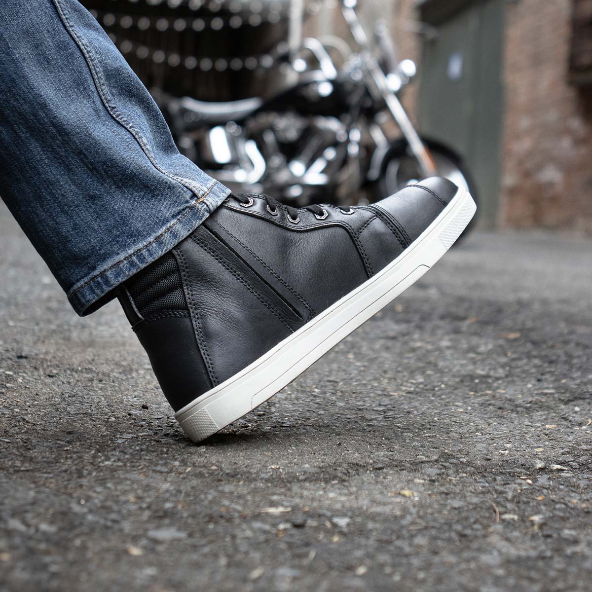 Milwaukee Leather MBM9114 Men's Black Waterproof Leather Street Riding Shoes with Shift Protection and Ankle Support - Image 6