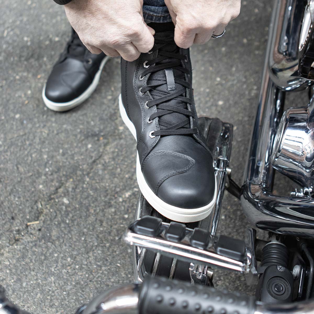 Milwaukee Leather MBM9114 Men's Black Waterproof Leather Street Riding Shoes with Shift Protection and Ankle Support - Image 8