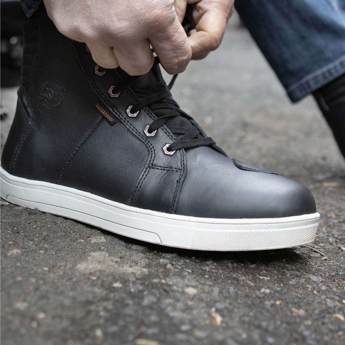 Milwaukee Leather MBM9114 Men's Black Waterproof Leather Street Riding Shoes with Shift Protection and Ankle Support - Image 9
