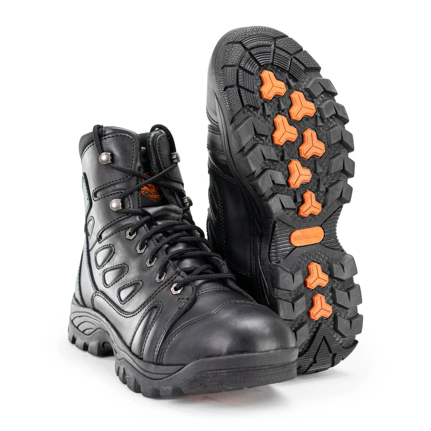 Milwaukee Leather MBM9115 Men's Black Leather 6-Inch Swat Style-Tactical Motorcycle Rider Biker Boots - Image 2