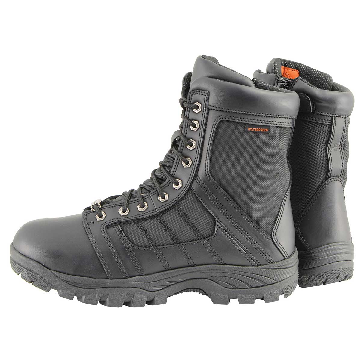 Milwaukee Leather MBM9130WP Men’s Black Lace-Up Waterproof Swat Style-Tactical Biker Motorcycle Boots - Image 6