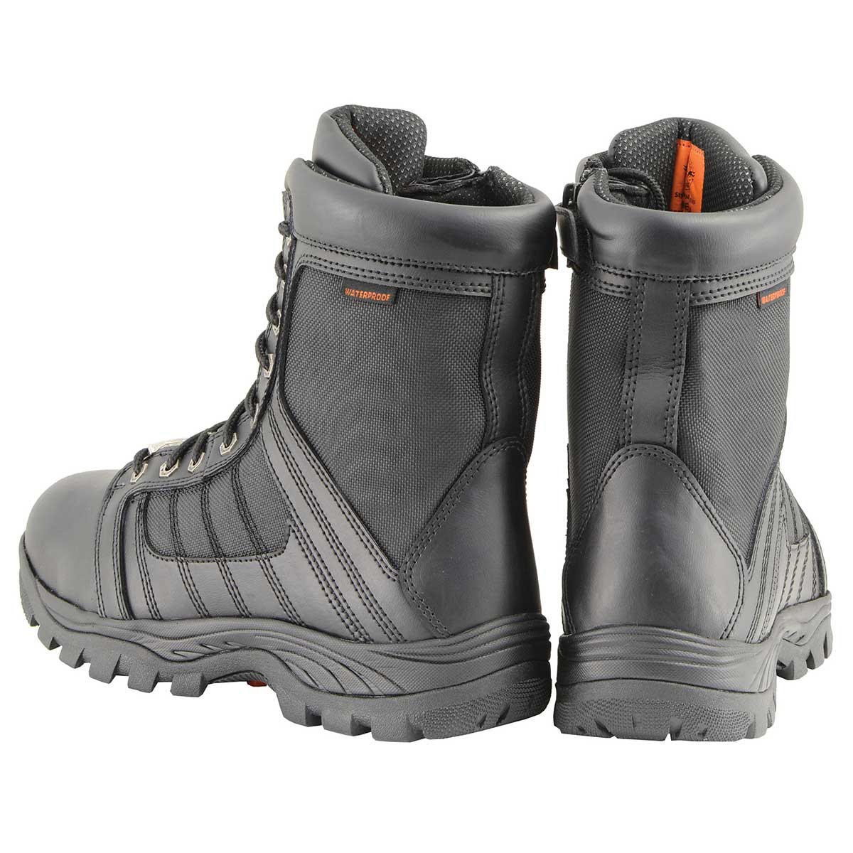 Milwaukee Leather MBM9130WP Men’s Black Lace-Up Waterproof Swat Style-Tactical Biker Motorcycle Boots - Image 7