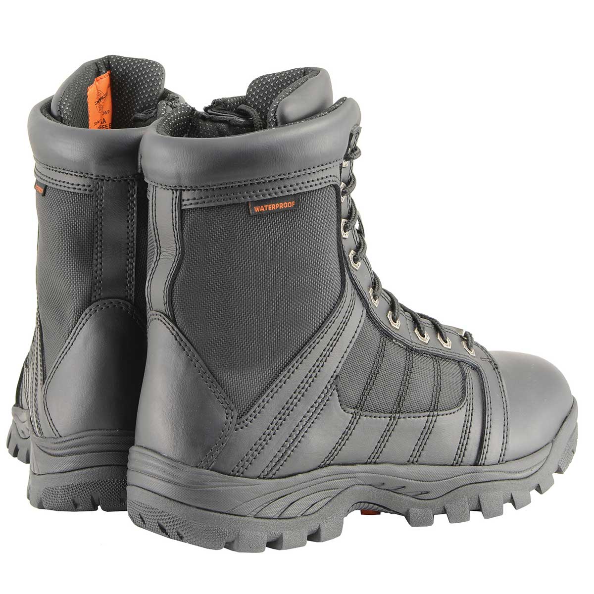 Milwaukee Leather MBM9130WP Men’s Black Lace-Up Waterproof Swat Style-Tactical Biker Motorcycle Boots - Image 8