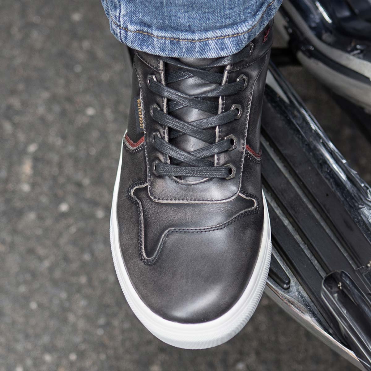 Milwaukee Leather MBM9152 Men's Black Leather High-Top Biker Riding Waterproof Shoes Reinforced w/ Ankle Support - Image 7