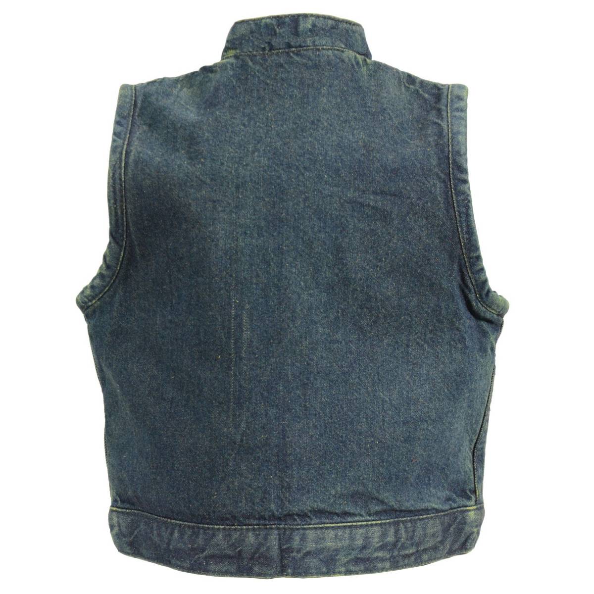 Milwaukee Leather MDK3920 Kids Blue Denim Club Style Snap Front Vest - Image 2