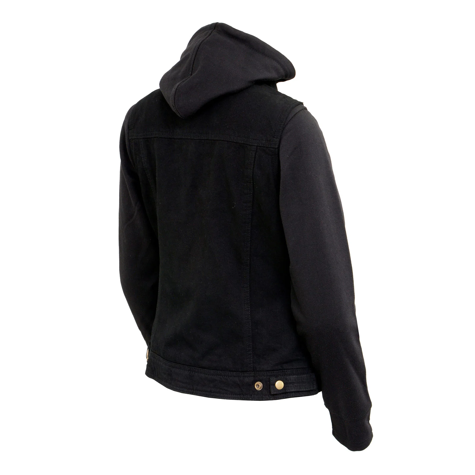 Milwaukee Leather MDL4002 Women's Black Denim 2 in 1 Shirt Style Collar Motorcycle Rider Vest W/ Removable Hoodie - Image 7