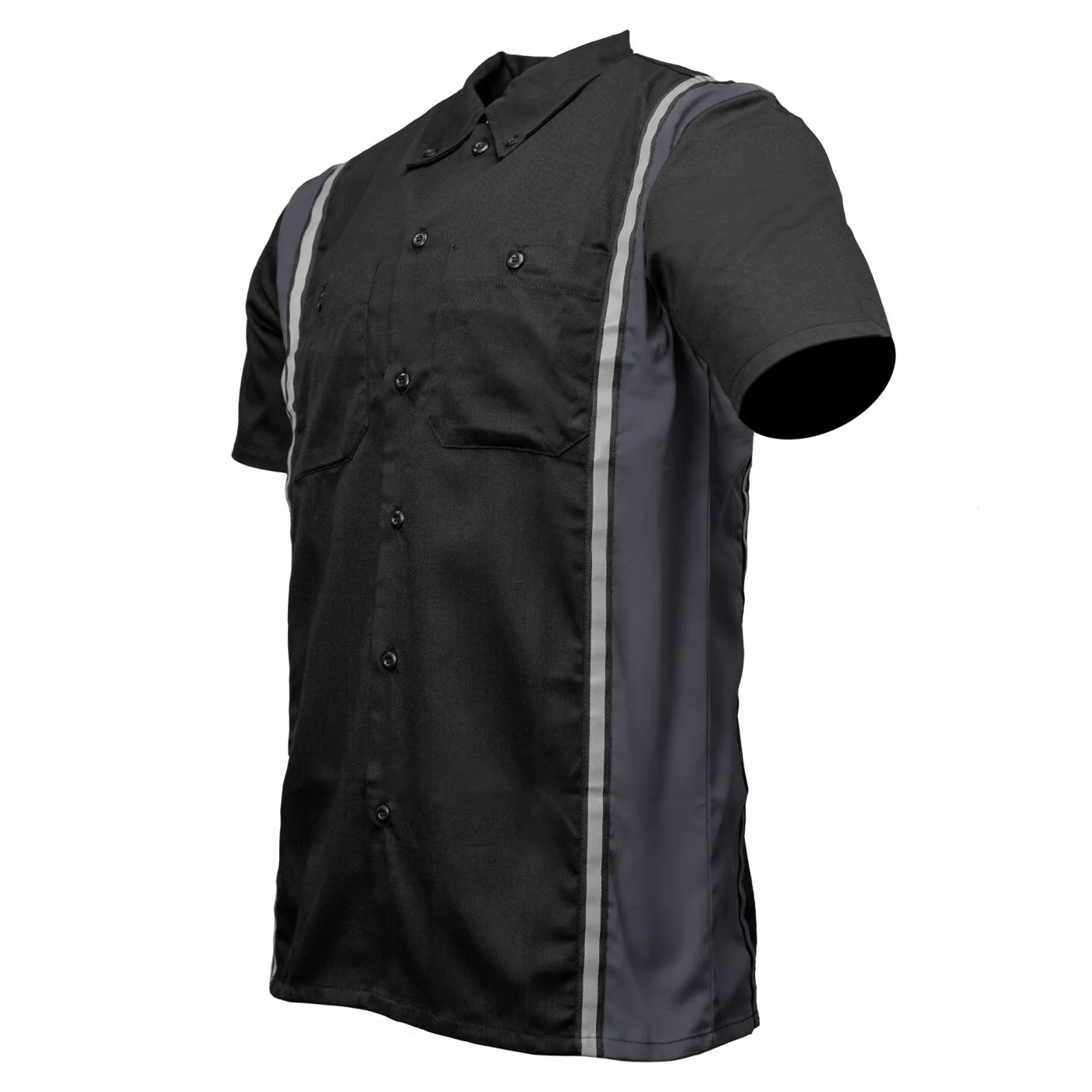 Milwaukee Motorcycle Clothing Co. Men’s Blk/Grey Mechanic Work Shirt – w / Reflective Strip, Rider‑Built MDM11608 - Image 10