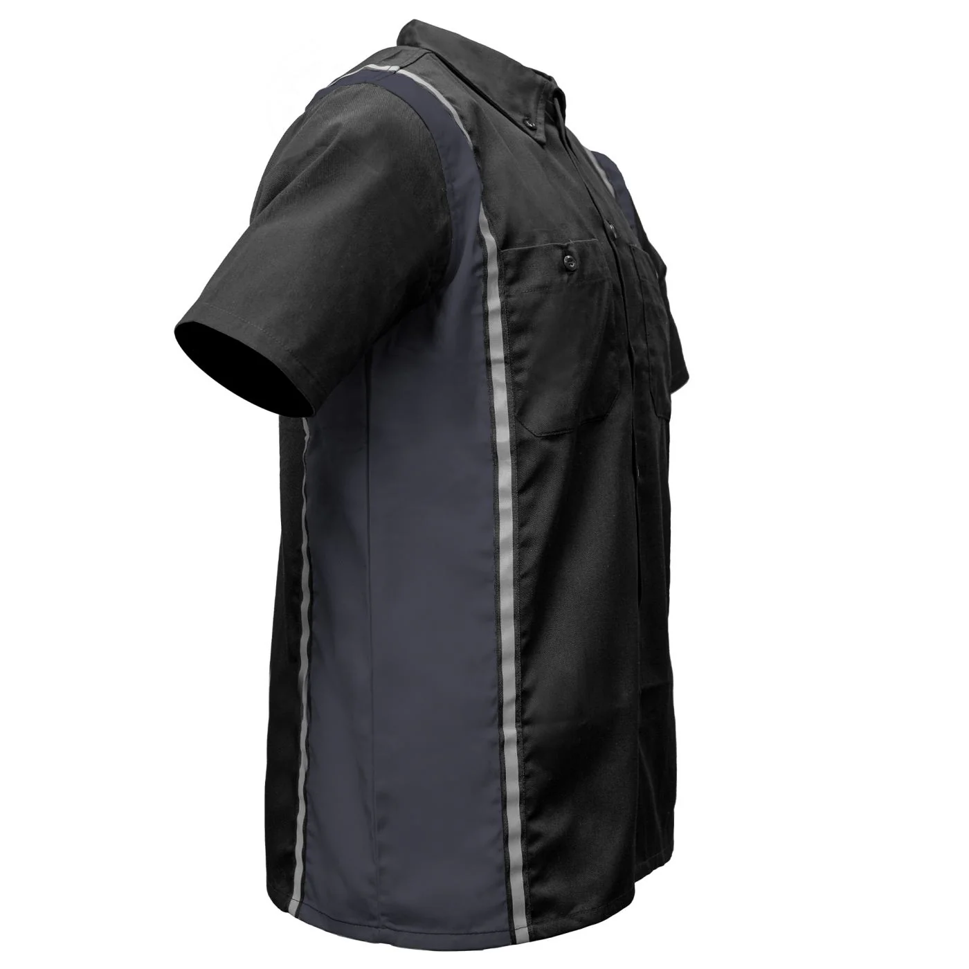 Milwaukee Motorcycle Clothing Co. Men’s Blk/Grey Mechanic Work Shirt – w / Reflective Strip, Rider‑Built MDM11608 - Image 9