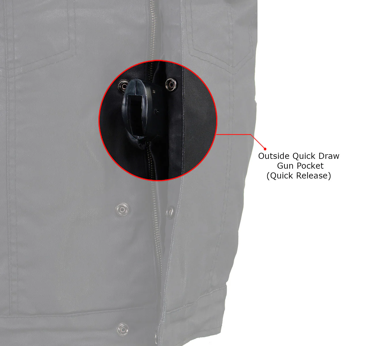Milwaukee Leather MDM3025 Men’s Black Waxy Coated Denim Club Style Motorcycle Rider Vest w/ Shirt Collar w/ Shirt Collar - Image 6