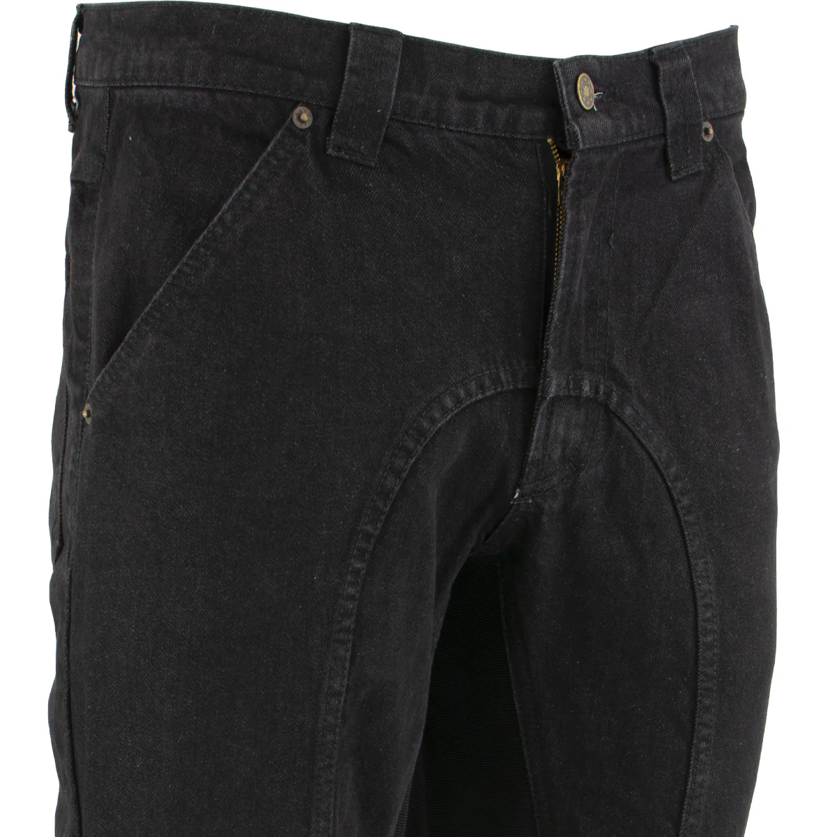 Milwaukee Leather MDM5014 Men's Classic Fit Black Denim Motorcycle Rider Racing Pants w/ CE Armor on Knees - Image 4